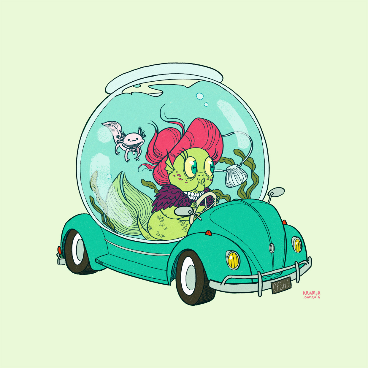 A print made to sell online and at cons.