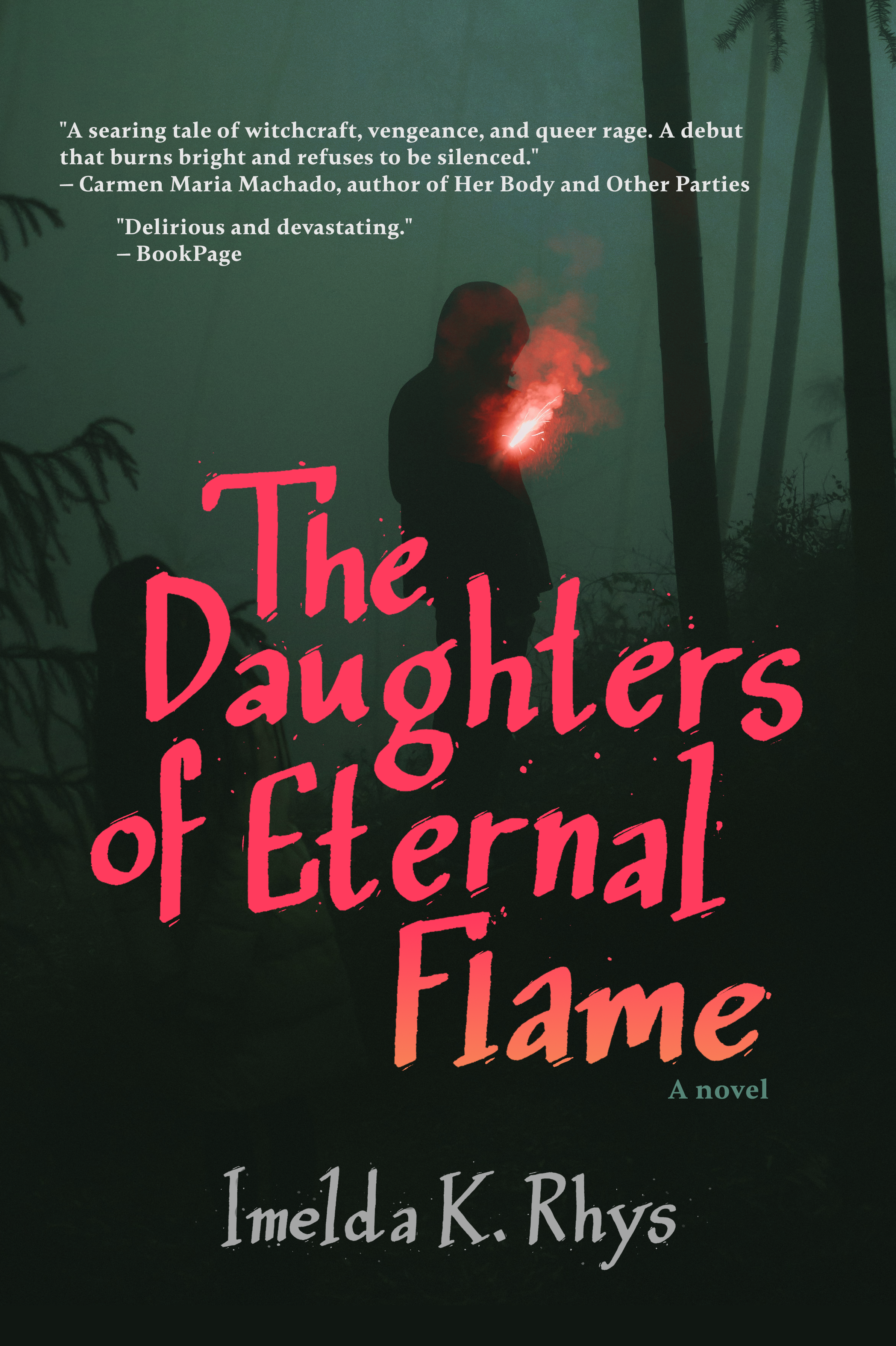 Made for fun. I'm thinking it's a fantasy thriller about women born blessed by the Fire goddess and pursued by the Church of Ash. The typography is handmade by me. Made in 2025.