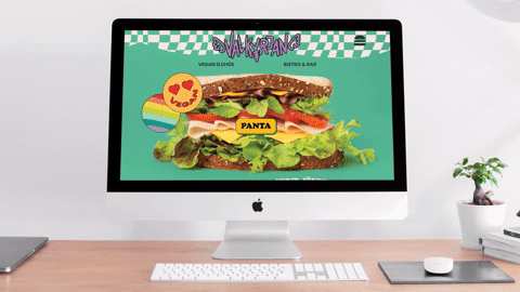 The café's landing page