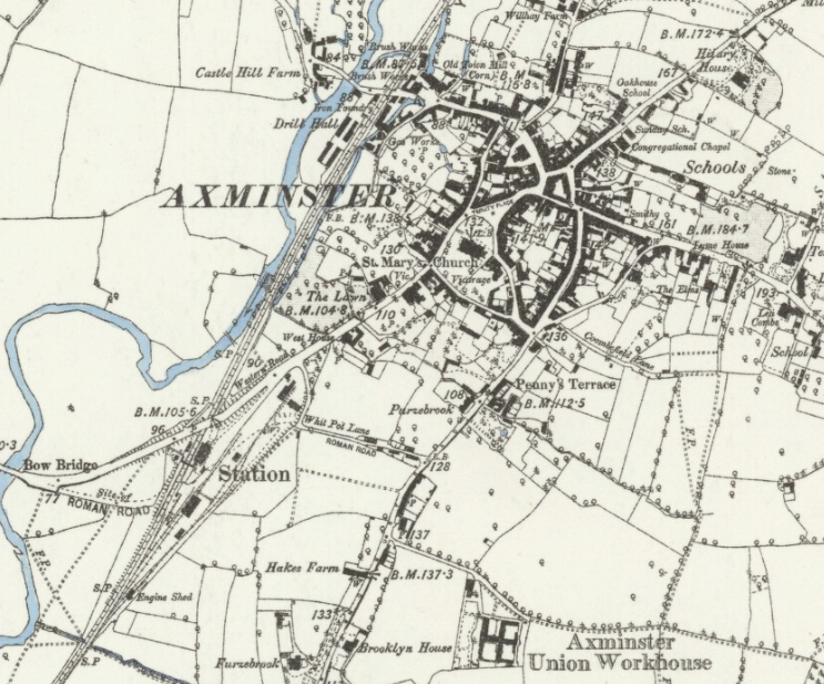(Image: Map of Axminster. Source Link