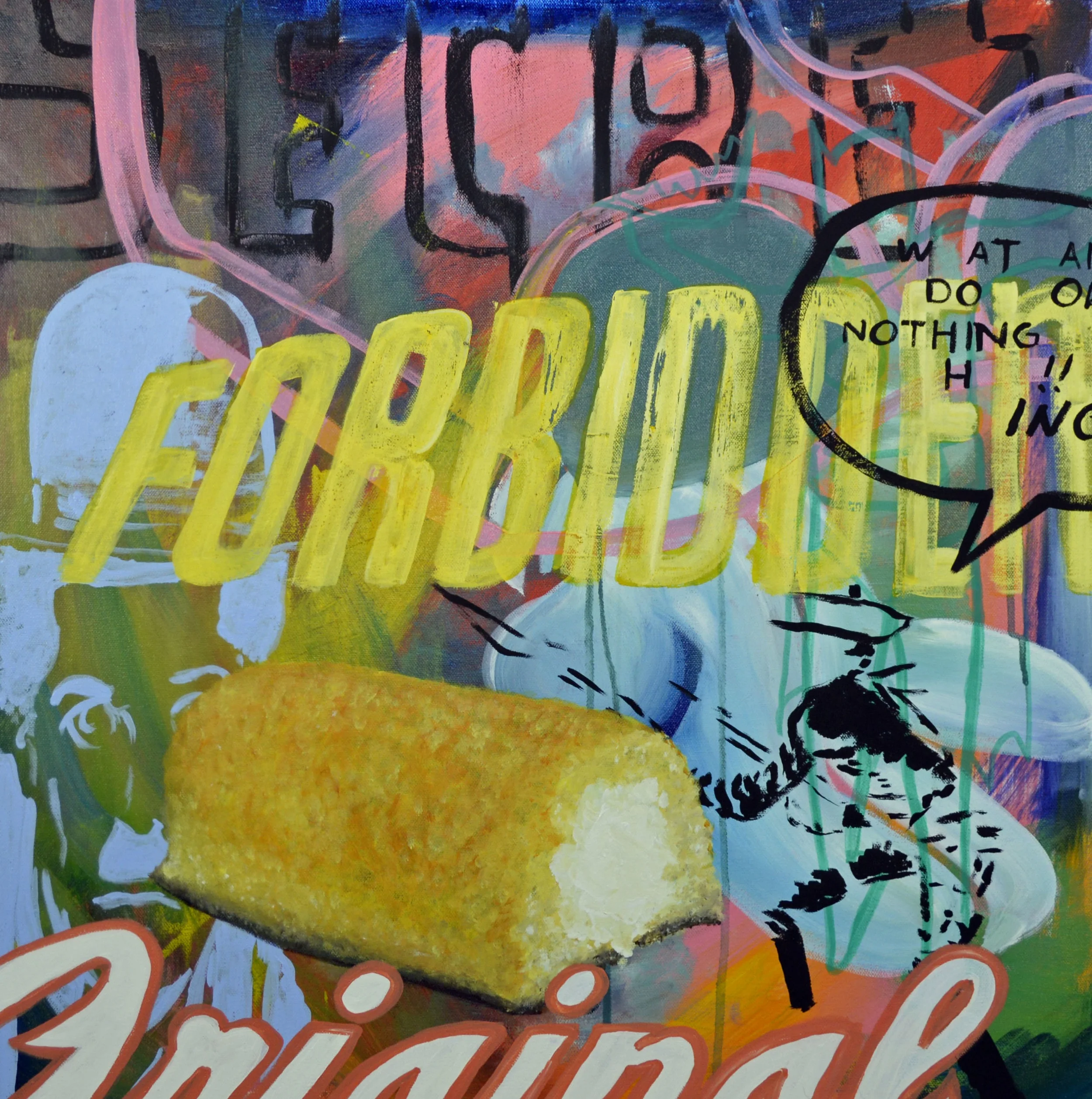 Secret Forbidden Original , acrylic on canvas, 24"x24", 2019