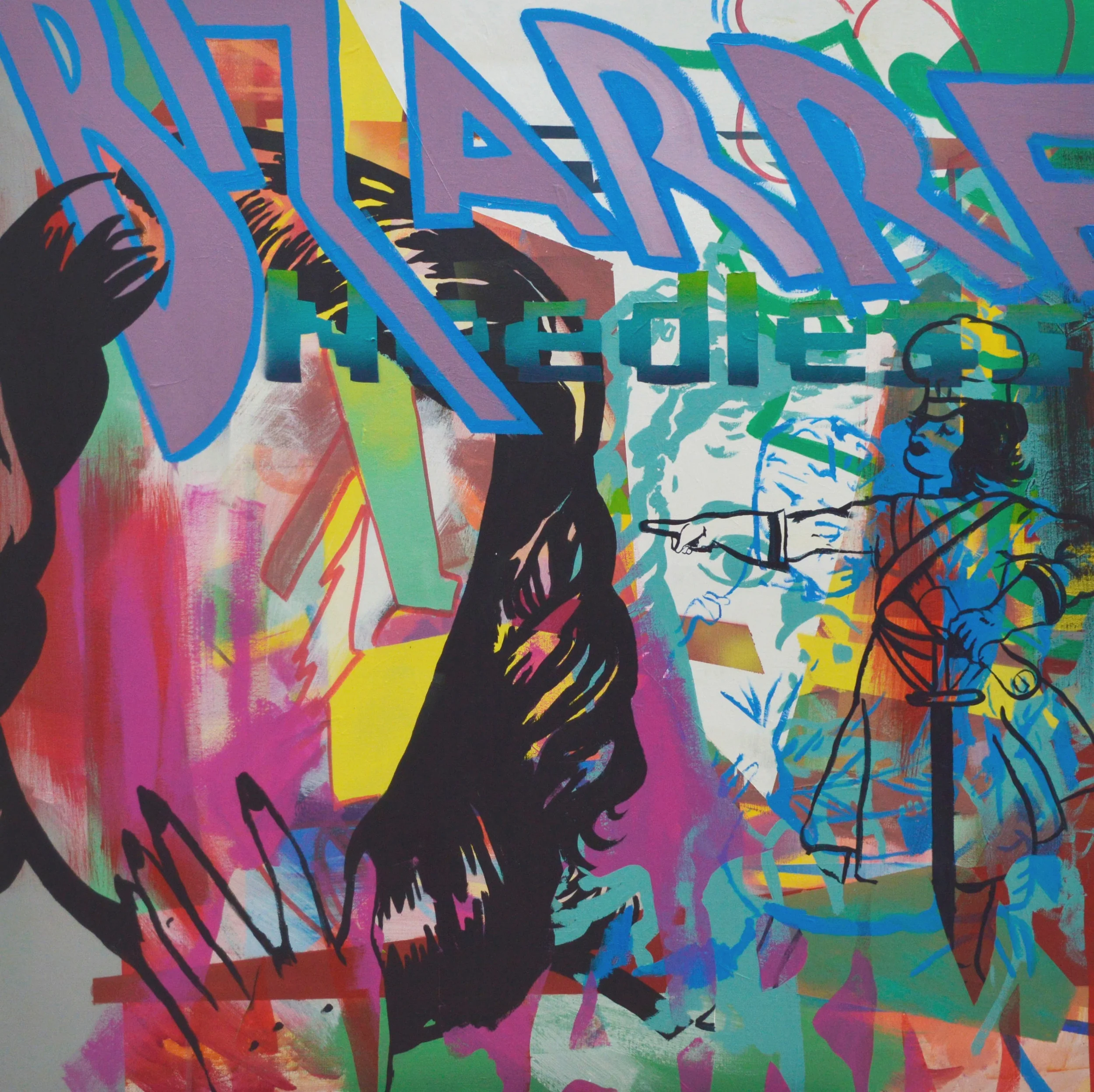 Bizarre Needless , acrylic on canvas, 36”x36”, 2019