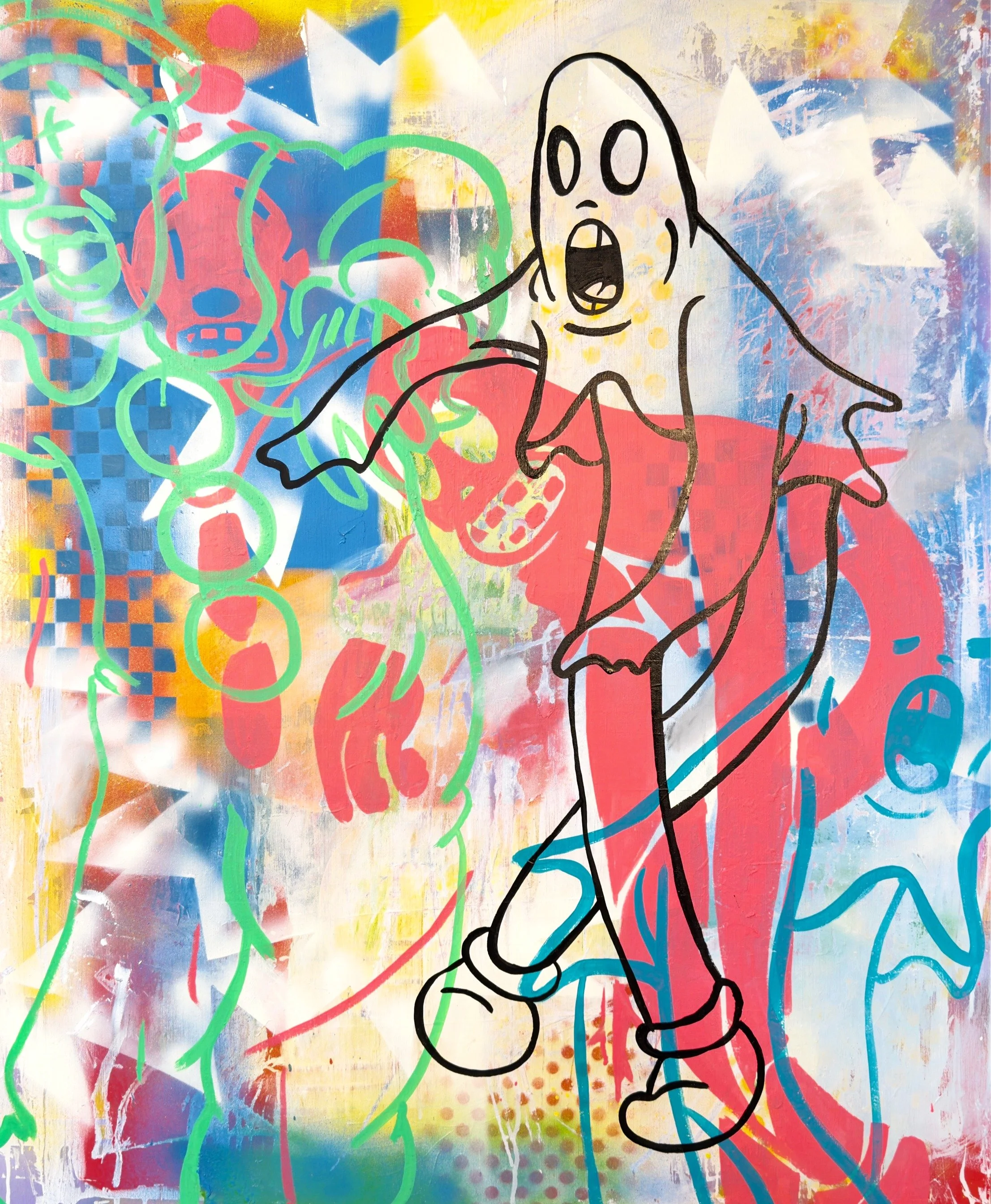 Jeepers, acrylic on canvas, 36"X40", 2026