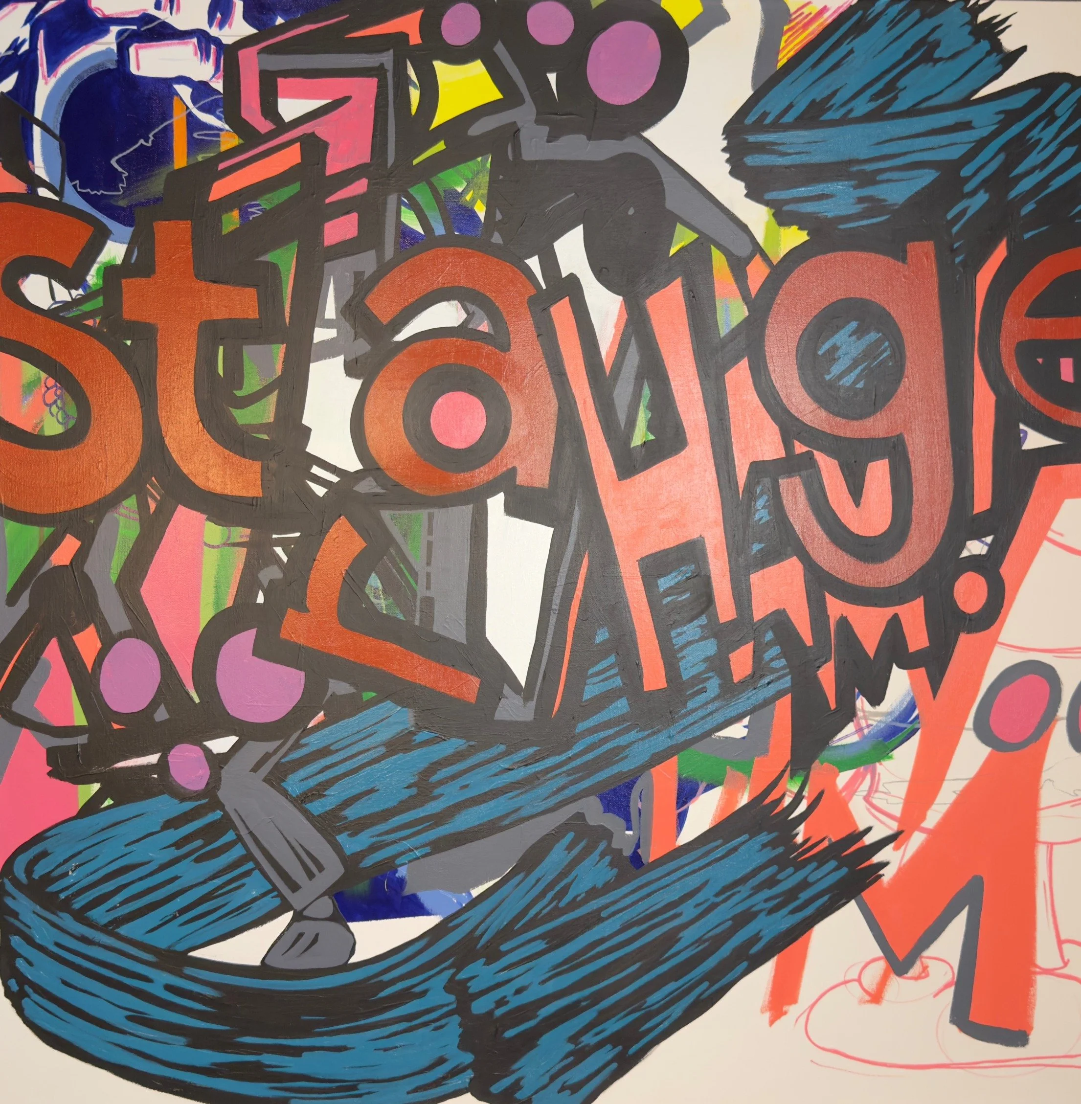 Strange Ham, acrylics on canvas, 36”X36”, 2021