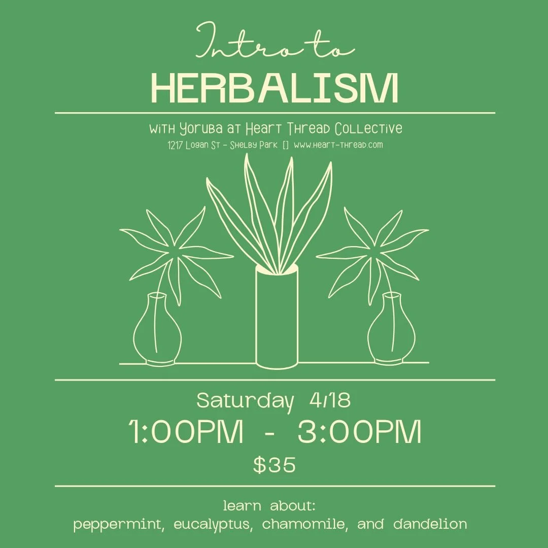Curious about herbalism but not sure where to start? 

This Saturday, we&rsquo;re gathering for a hands-on herbalism workshop at Heart Thread Collective. 

You&rsquo;ll learn how to work with plants in a simple, approachable way, and no prior experie