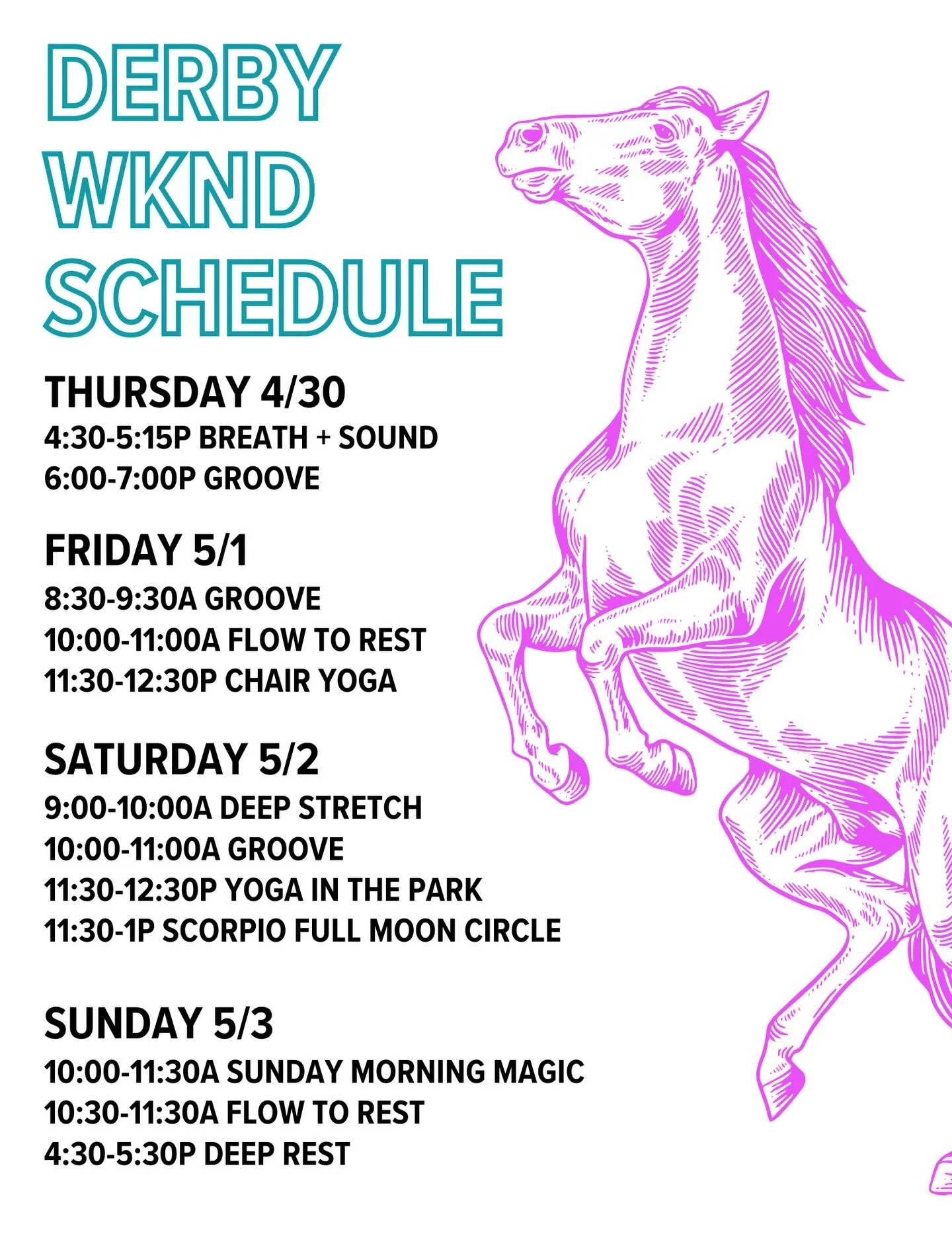 In town for Derby? It can be a lot! 

We are your oasis in the chaos. Classes all weekend to help you reset 💖

#kentuckyderby #louisvilleky #louisvilleyoga
