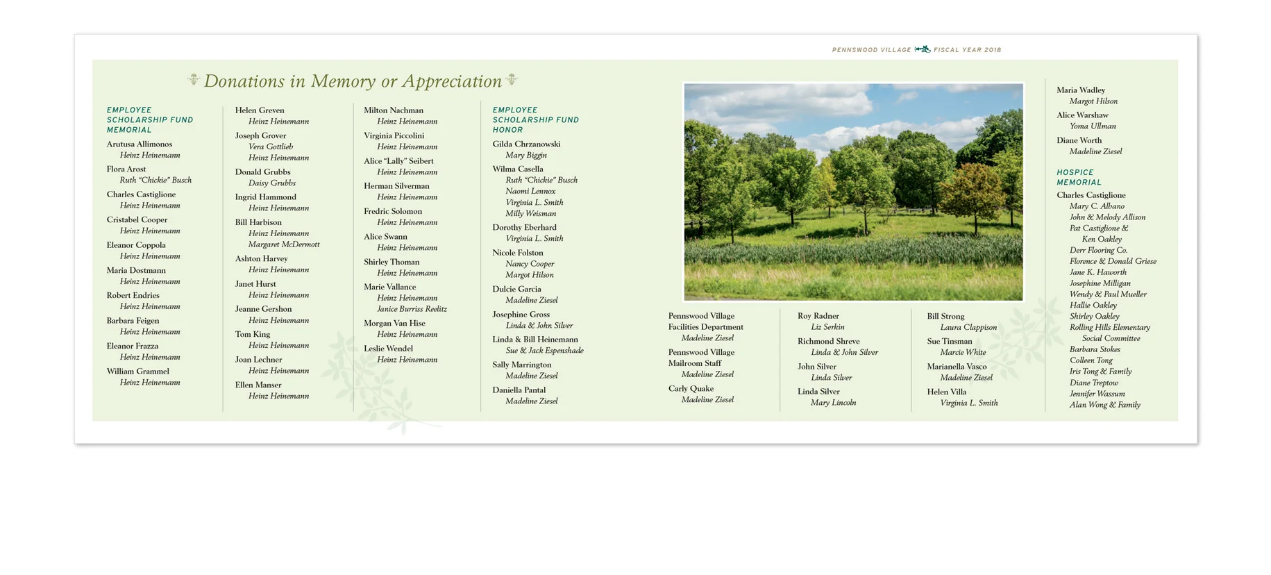 Pennswood Village / Donor Appreciation Book