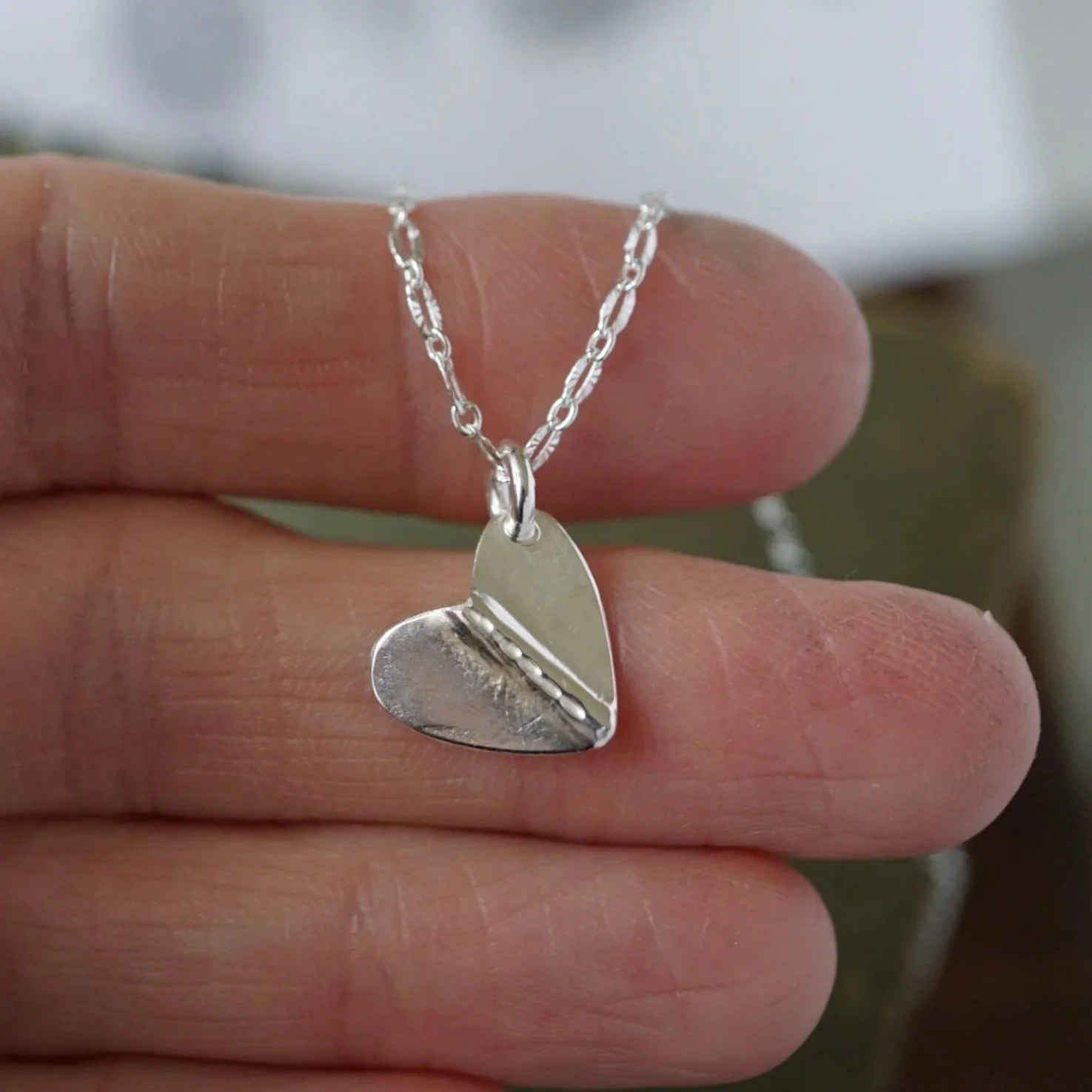 Tiny Paper Heart Necklace