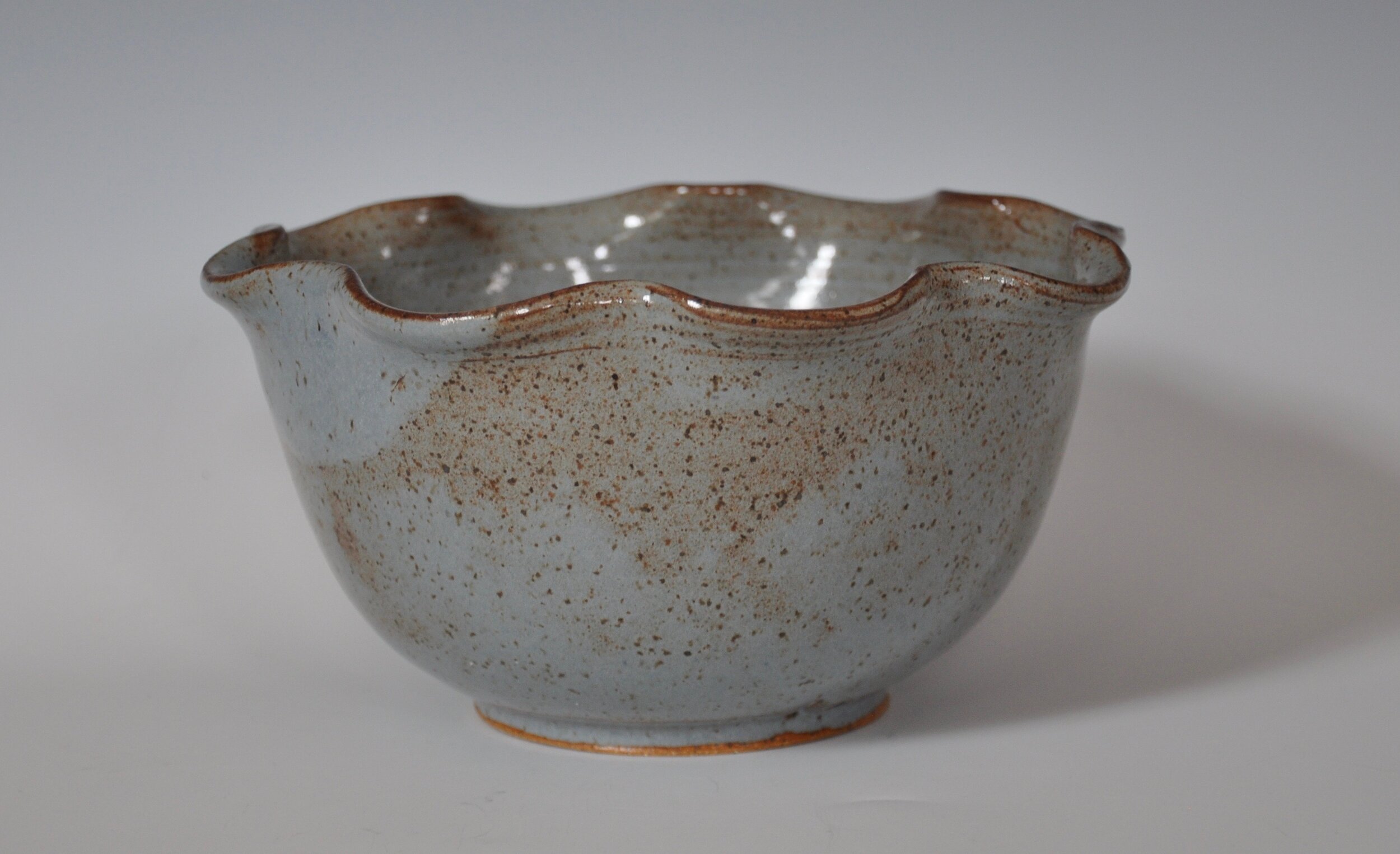 Scalloped Bowl in Robins Egg Blue