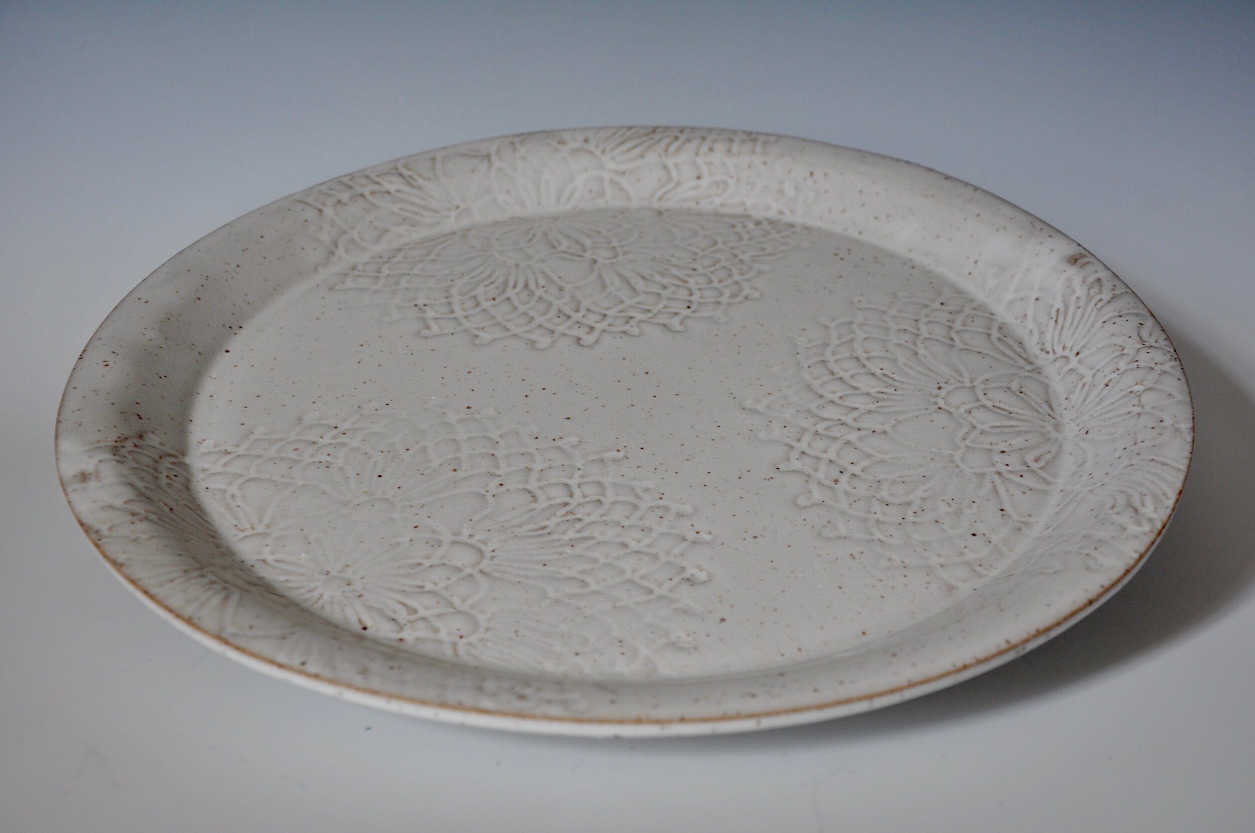 Large Lace Inlayed Platter