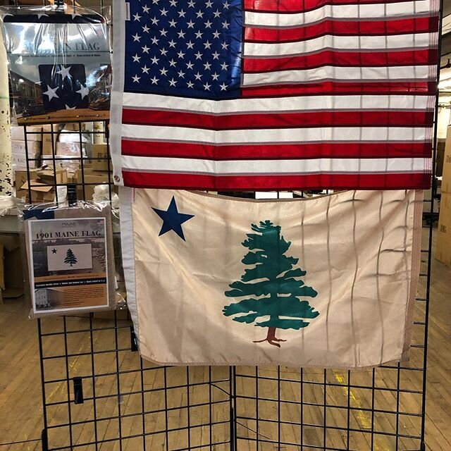 Our #1901maineflag products we will be displaying this weekend at #newenglandmadeshows this weekend!