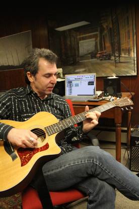 Mark Cutler in his studio. Photo credit: The Providence Journal/Freida Squires, December 17, 2013