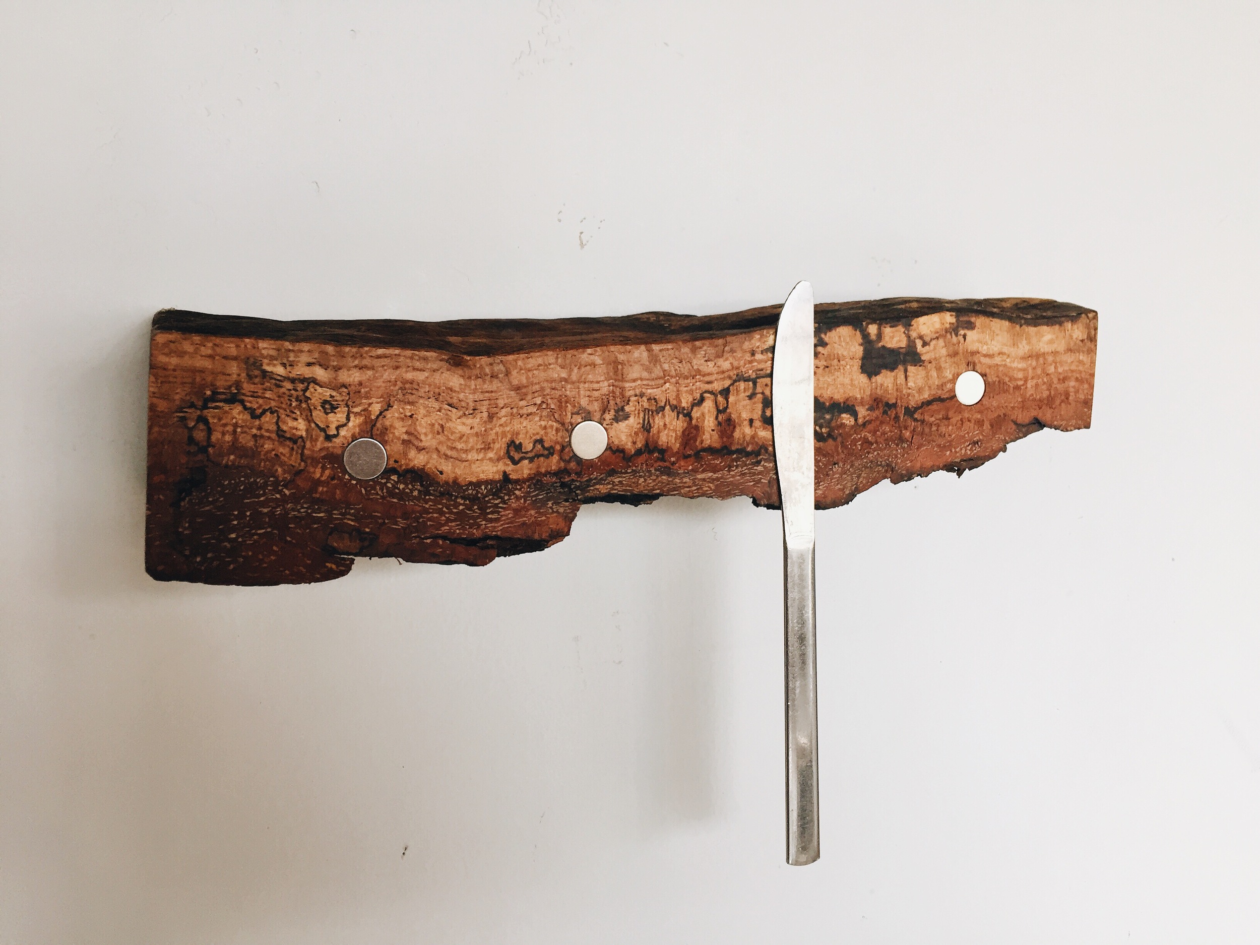 Live edge Red Oak Knife Holder