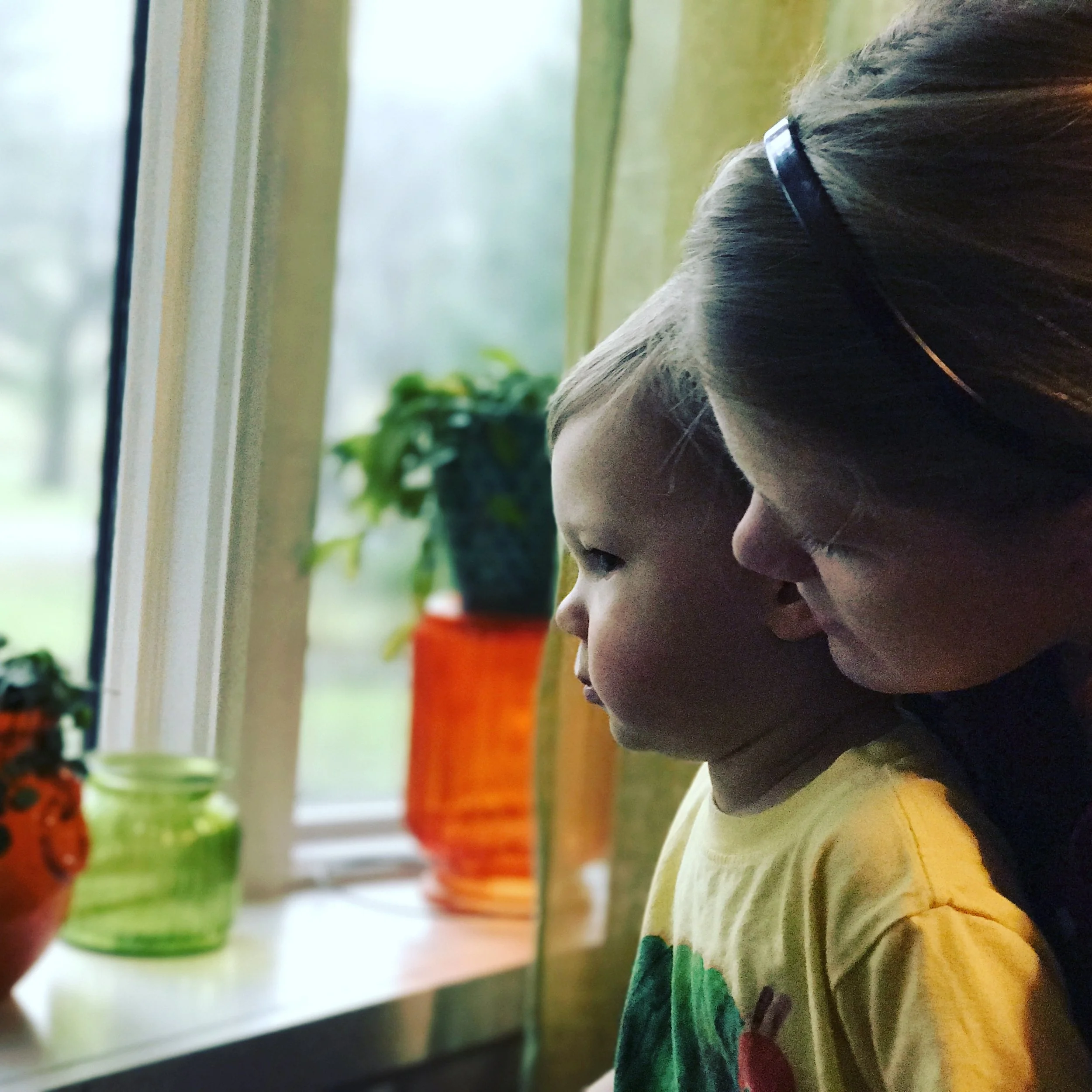 My sister and my son.