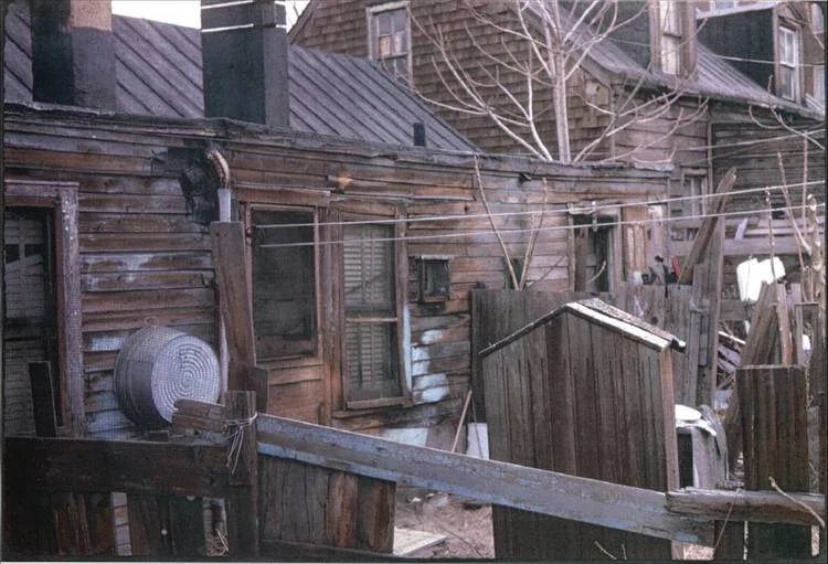 Backyard fences, 1702-1704 Bergen Street, ca. 1968