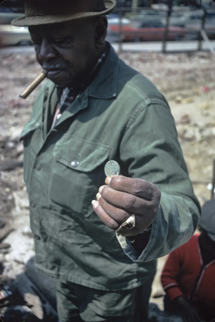 William Dewey Harley, Weeksville Garden Archaeological Dig, 1968-1969. Jim Hurley Slide Collection, 5th of July Resource Center for Self-Determination & Freedom