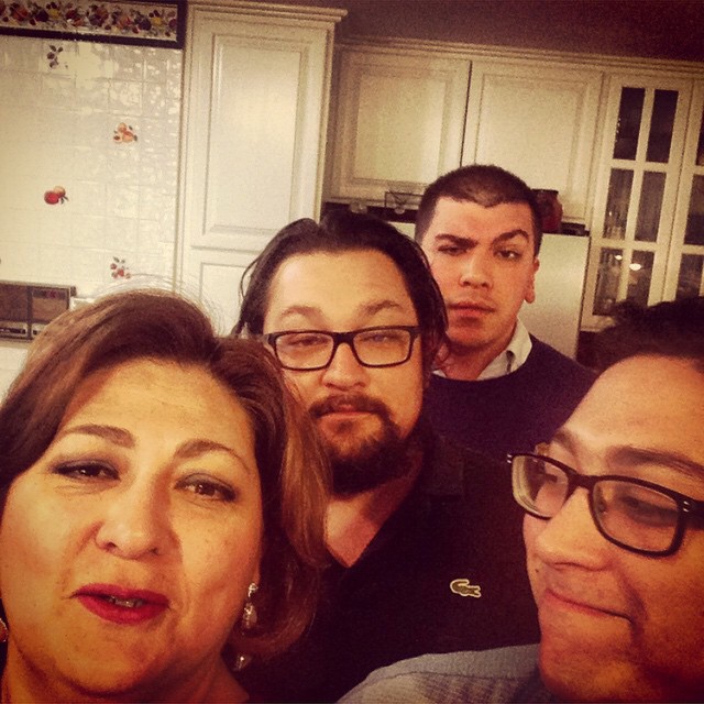 Mom (and her three sons), Thanksgiving 2014