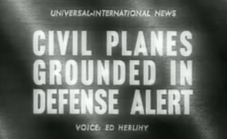 Newsreel frame from Universal Newsreels, Youtube (https://www.youtube.com/watch?v=_bSJyADeWk4)
