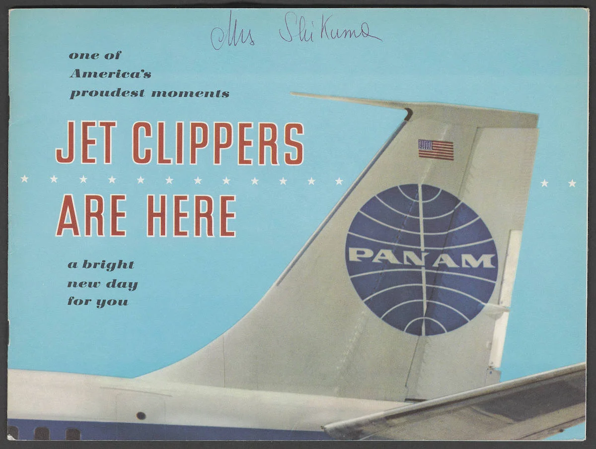 “Jet Clippers Are Here” brochure cover, 1958