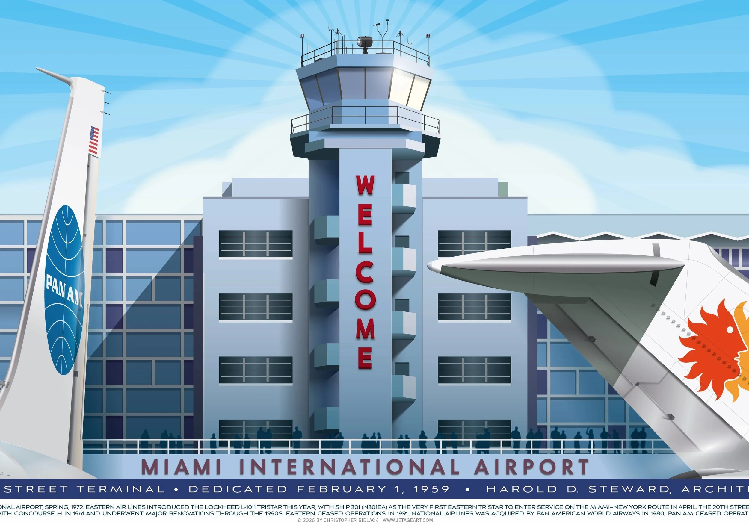 Miami International Airport poster - MIA Jet Age Version