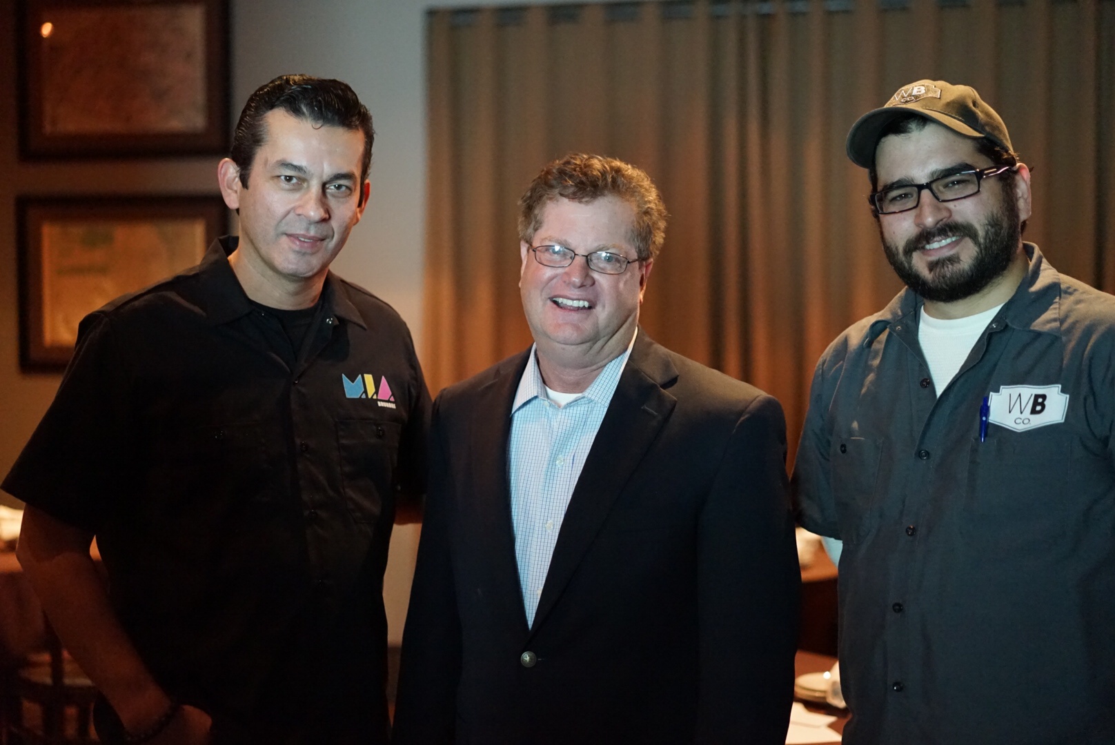 From Left: Eddie Leon (MIA Brewing); Mitch Rubin (FBWA); Luis Brignoni (Wynwood Brewing)