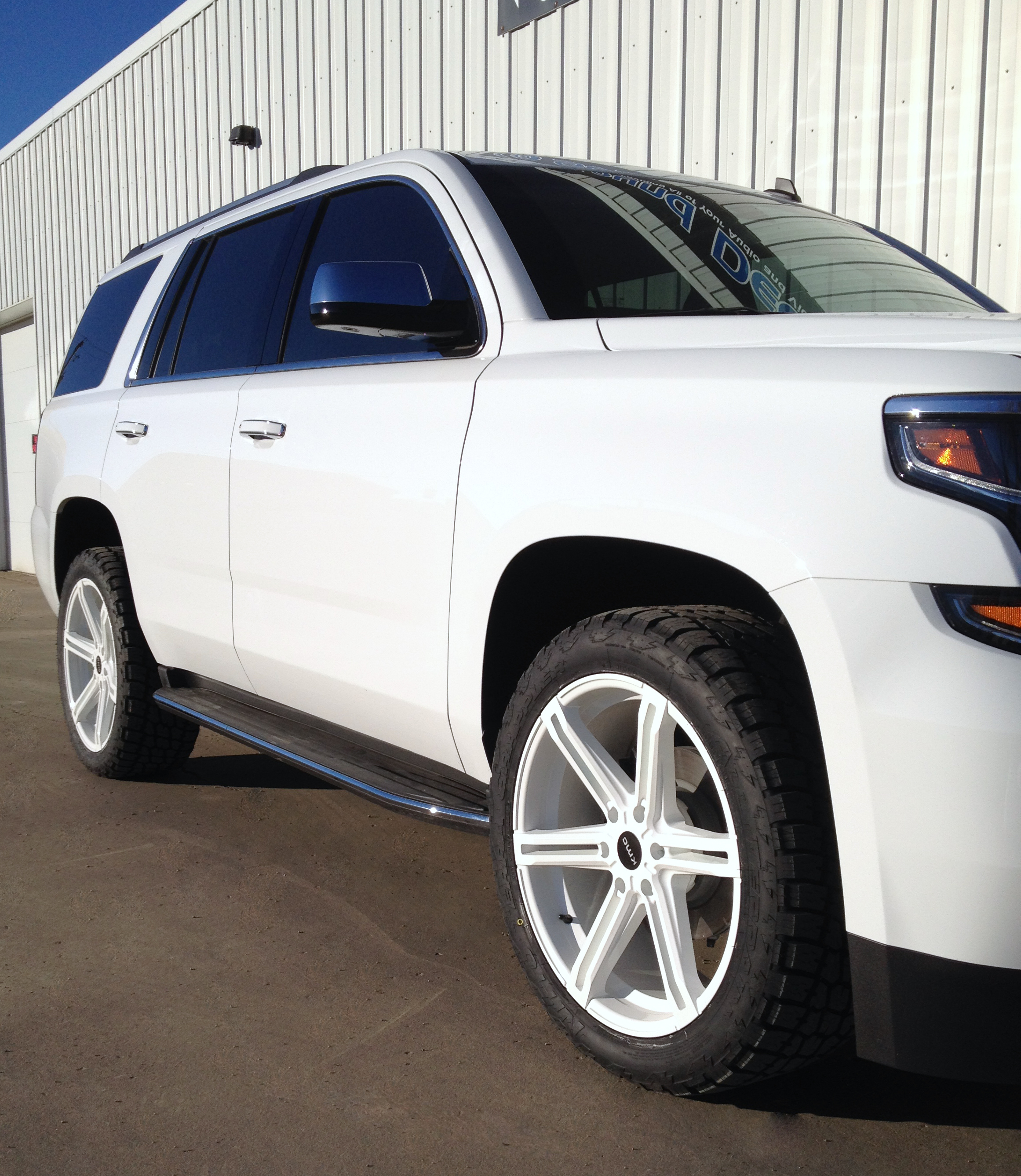 2015 Chevy Tahoe - Custom Powder Coated 22" KMC Faction Wheels