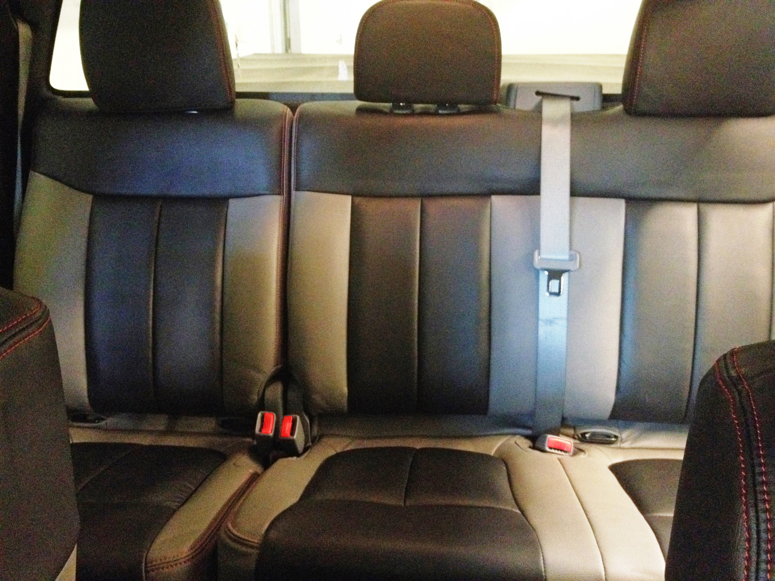 2012 Ford F150 Custom Leather Interior with Red Stitch