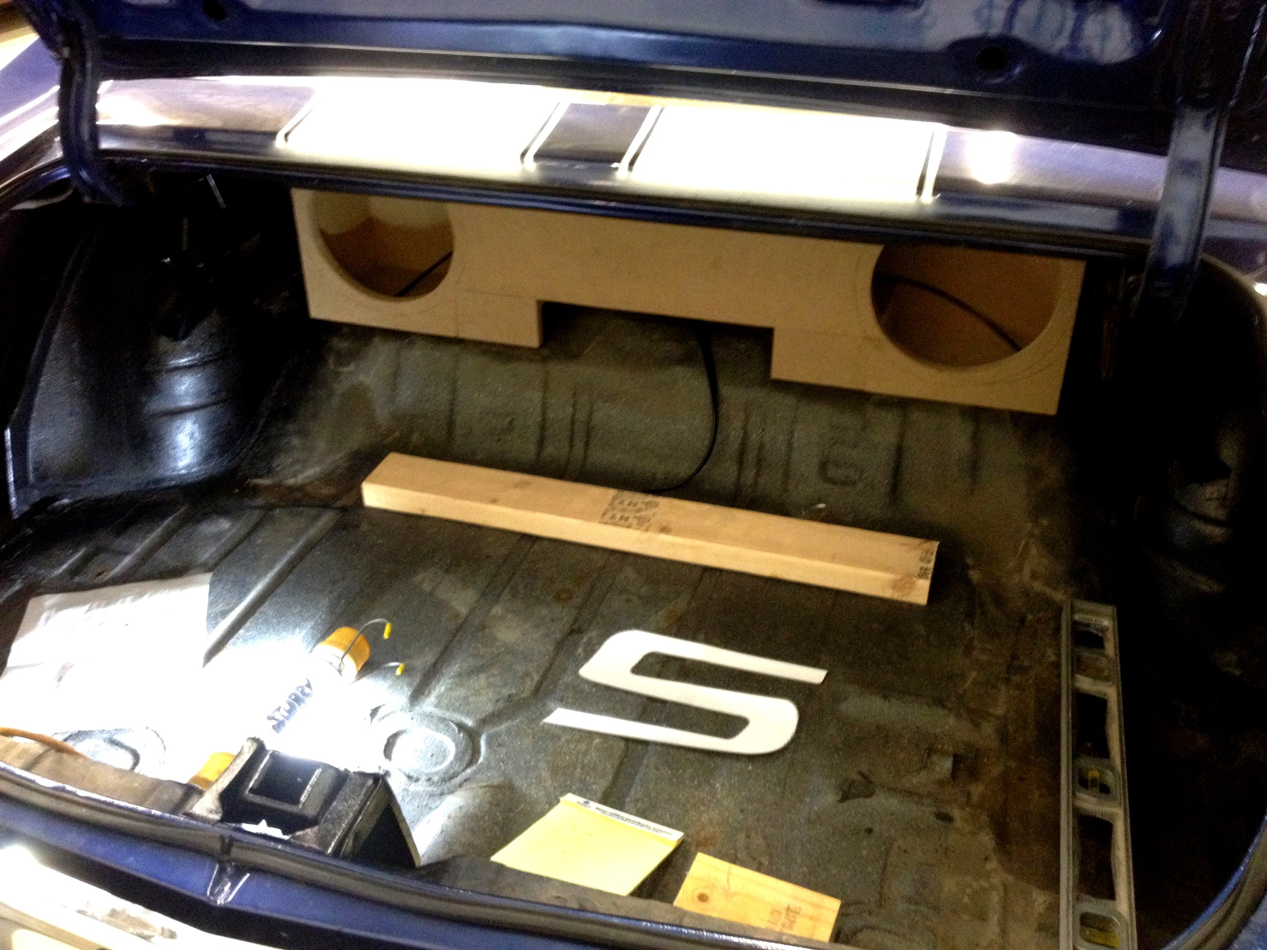 1972 Chevelle - BEFORE Custom Trunk Finish with Subwoofer Enclosure