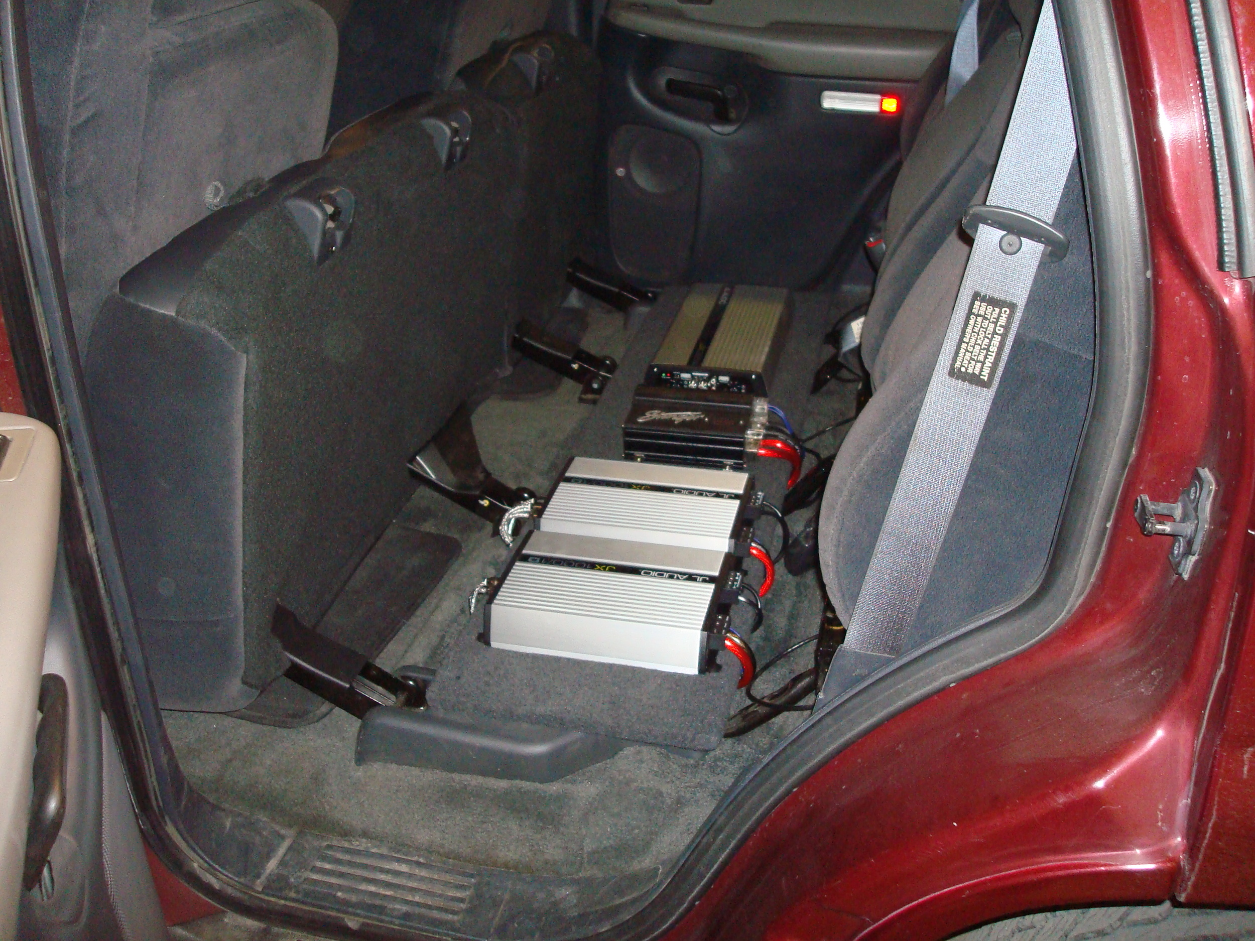 2001 Tahoe - Amp rack under the seat