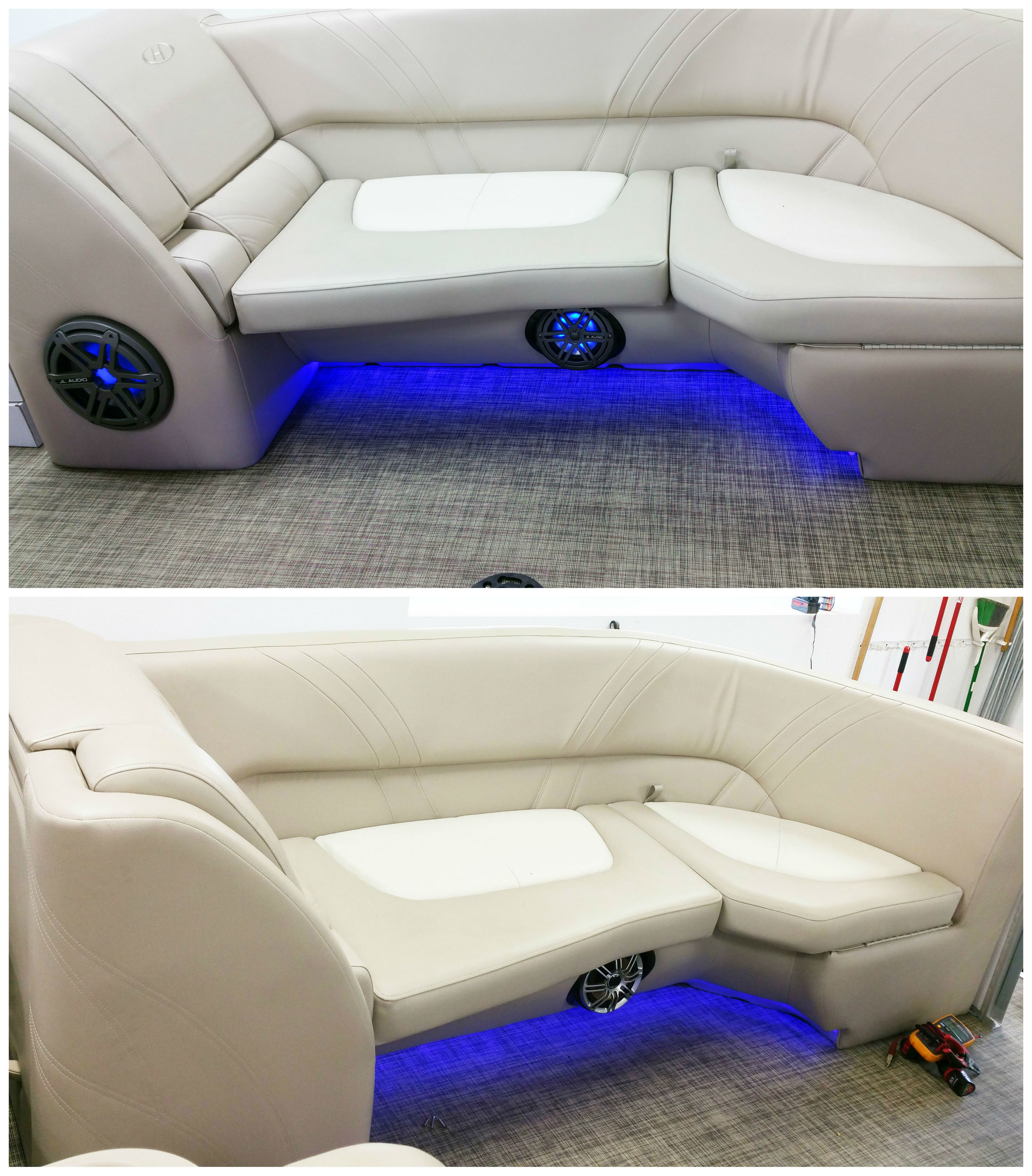 Front Zone: Installed the MX650 Speakers with LED Lighting from JL Audio & the MXIB3 Subwoofer was added.