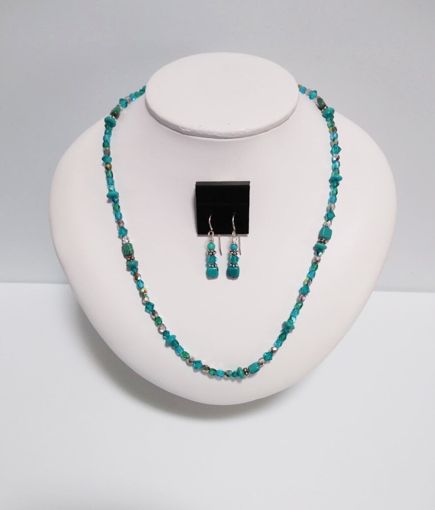 Turquoise & Sterling Silver Necklace and Earrings - Nora Tsosie – High  Lonesome Trading