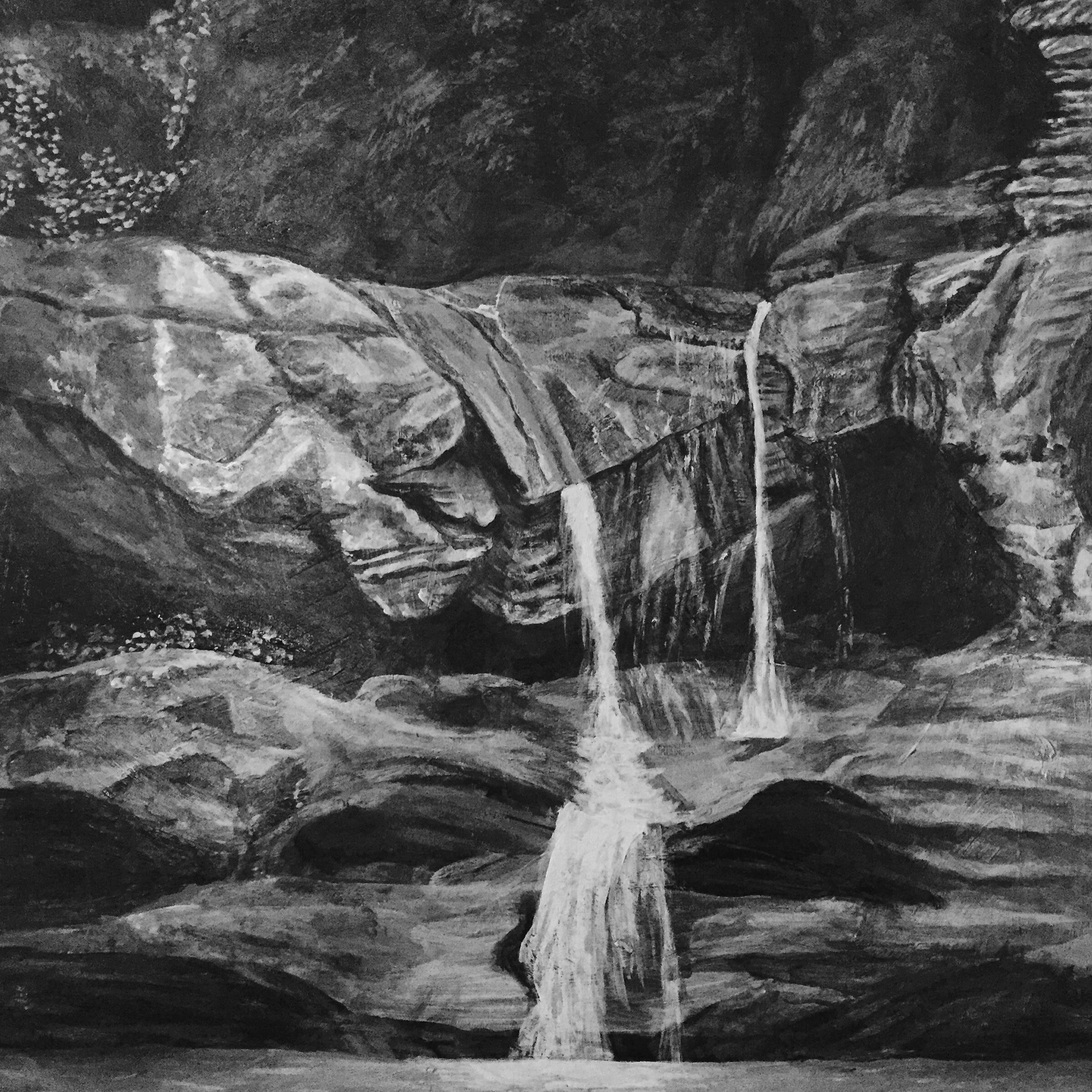 Upper Falls, 12" x 12" acrylic on board