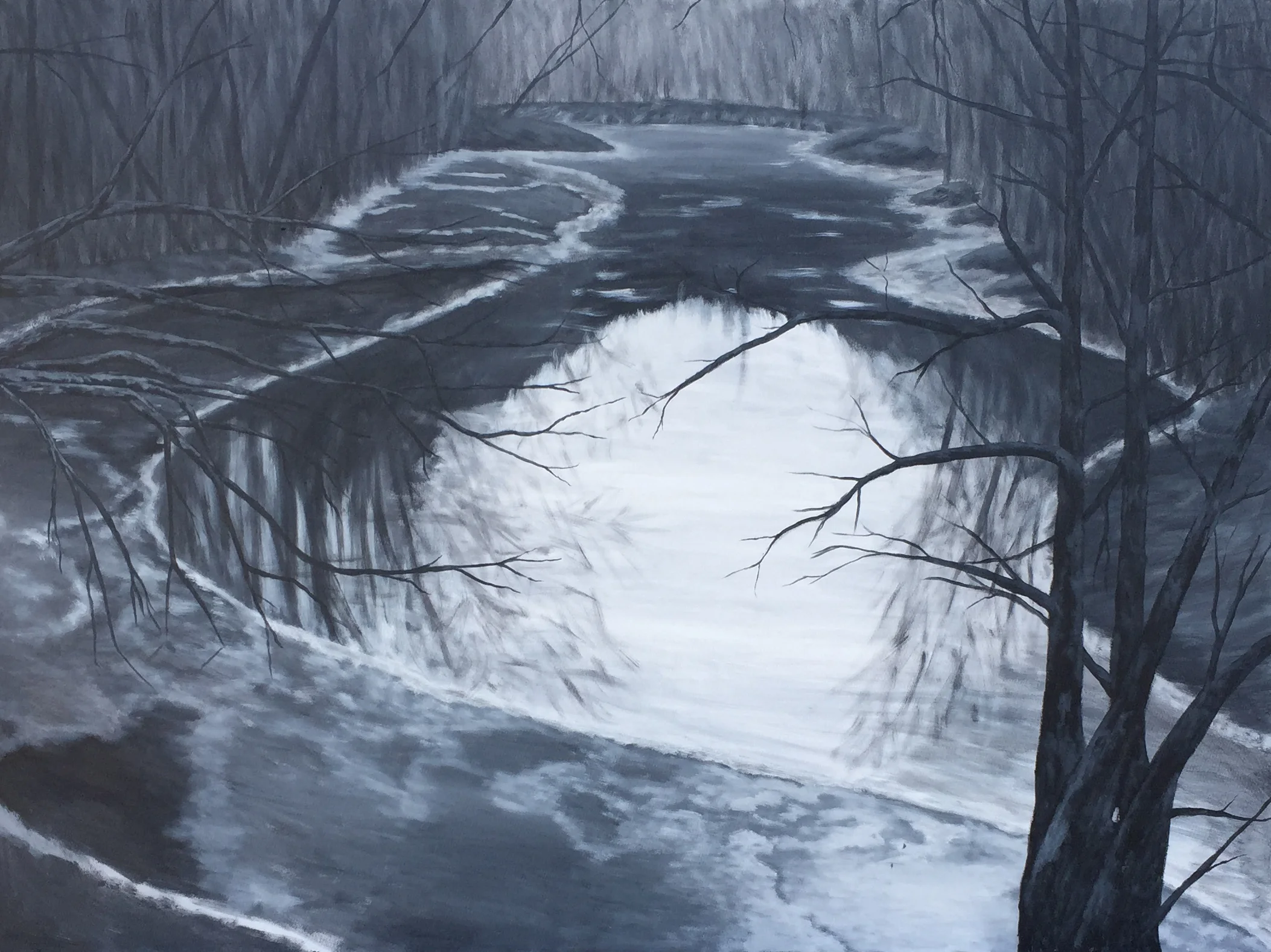 Dusk on the Hocking 3' x 4'