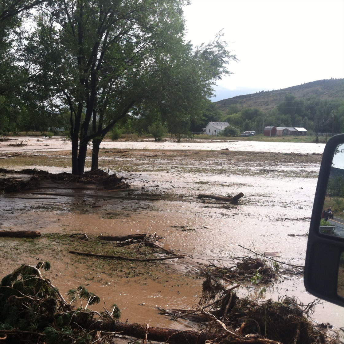 2013, Big Thompson River flood - North Saint Vrain River corridor flooded, 36 hours after rains began.