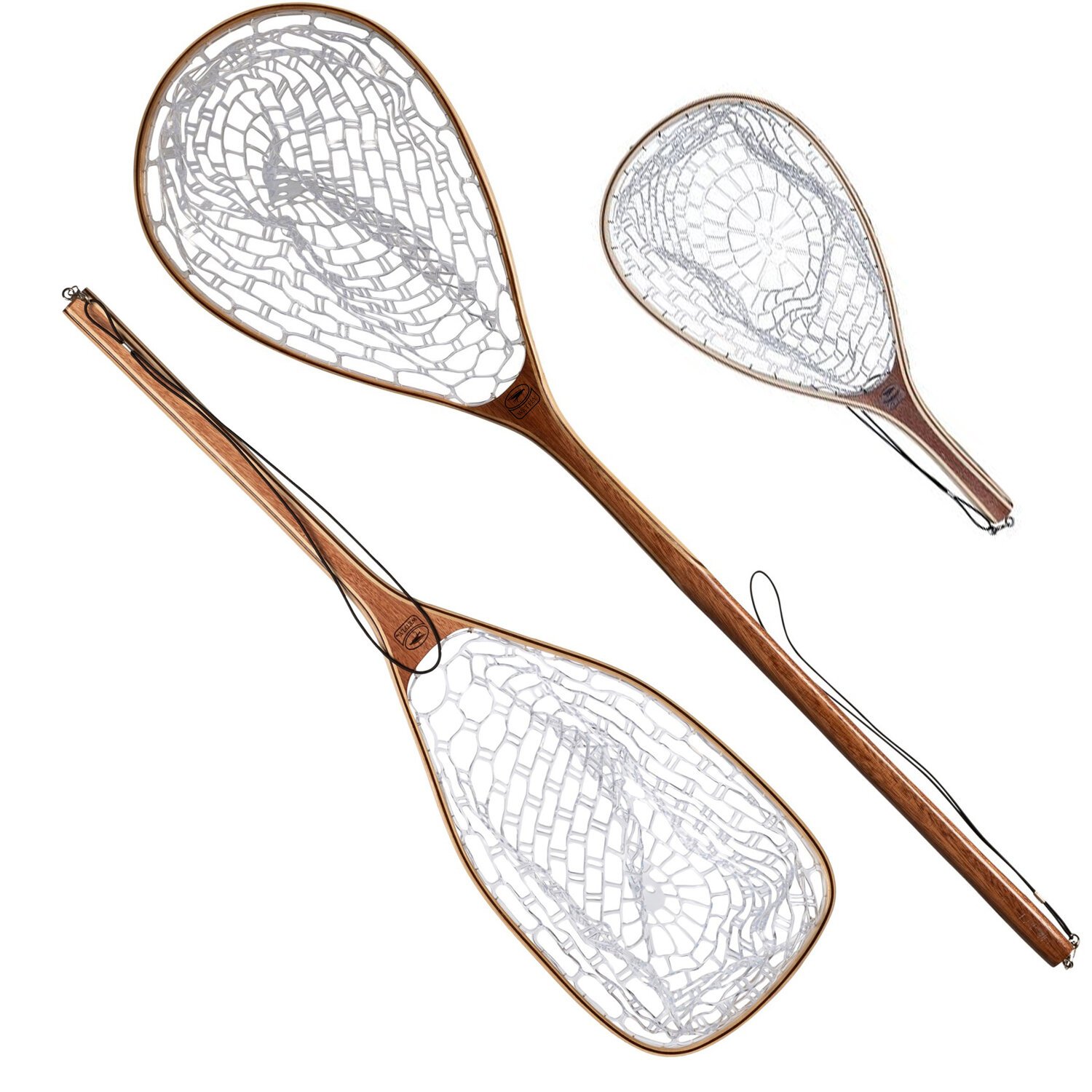 Wooden Fly Fishing Net - Hand Finished Fly Fishing Net with Ornate Wooden  handle