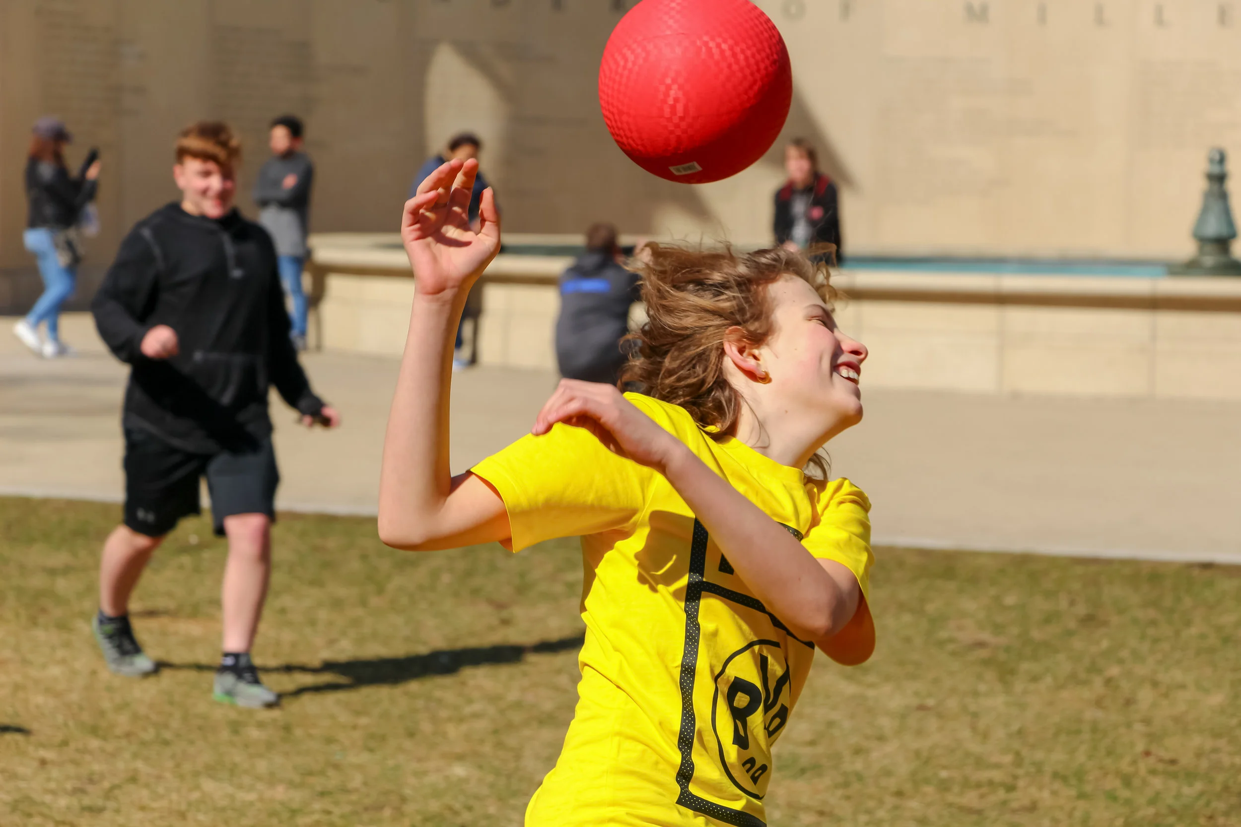 Students compete in Bundesliga Total . Millennium Park, Chicago, 2019.