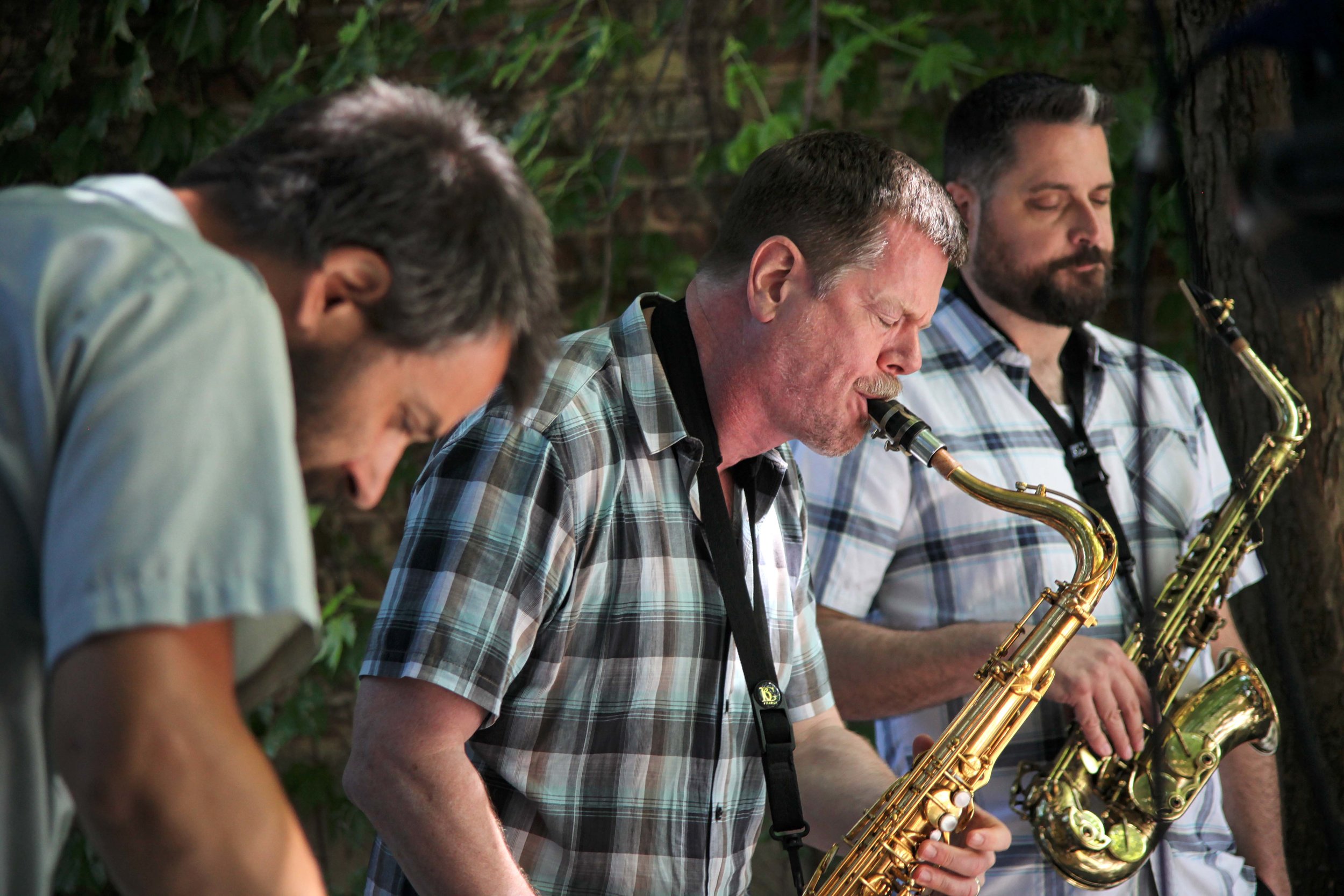  Jason Adasiewicz, Ken Vandermark, Dave Rempis. Experimental Sound Studio, Chicago 2015. 