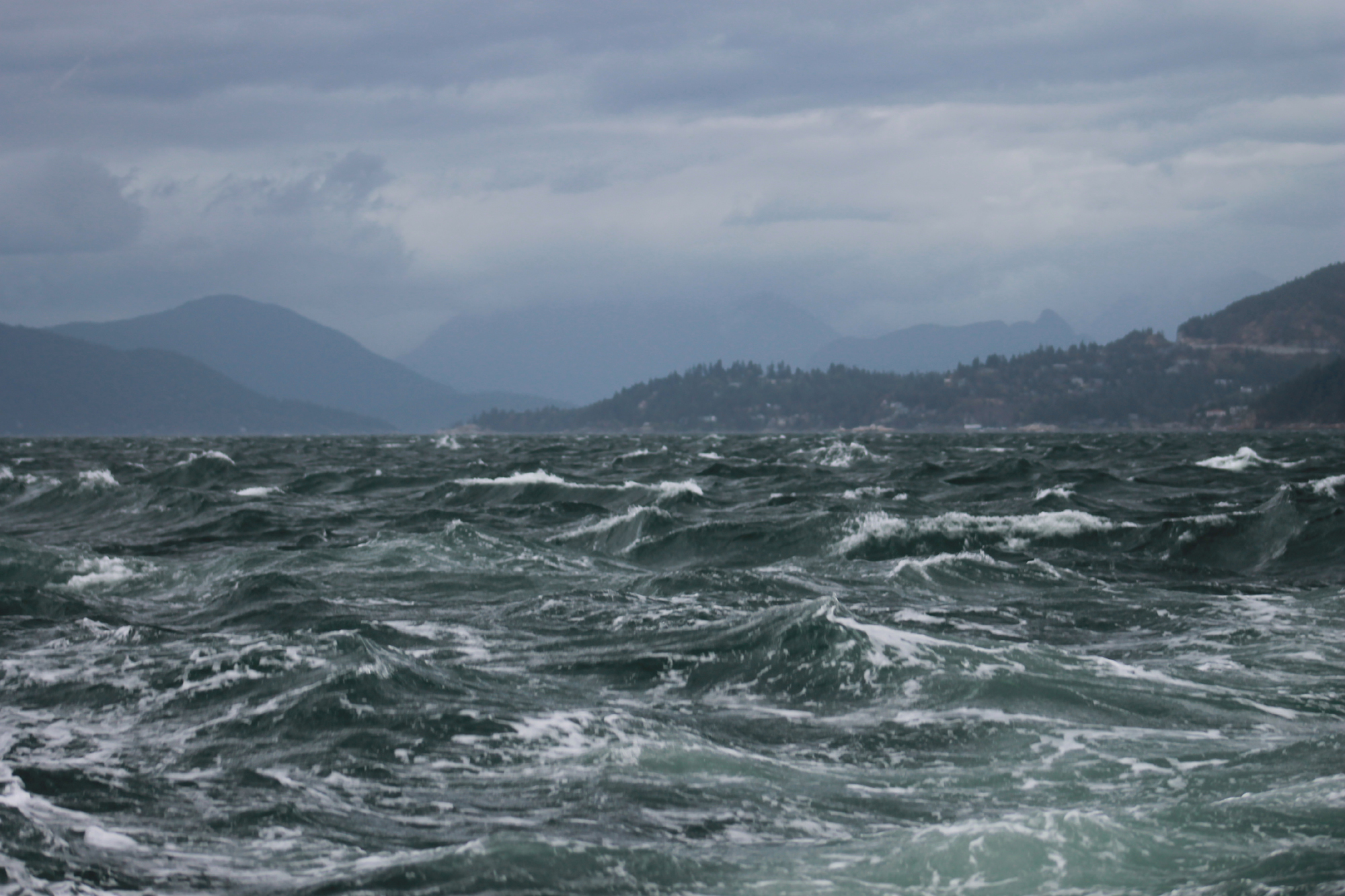 A stormy day in Vancouver harbor. Photo by Todd Martin .
