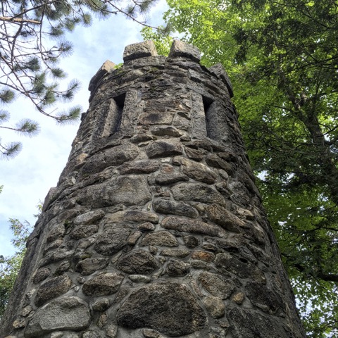 An early resident of Waterville Valley said “it has everything but a ruin” ––so he built one, New Hampshire.