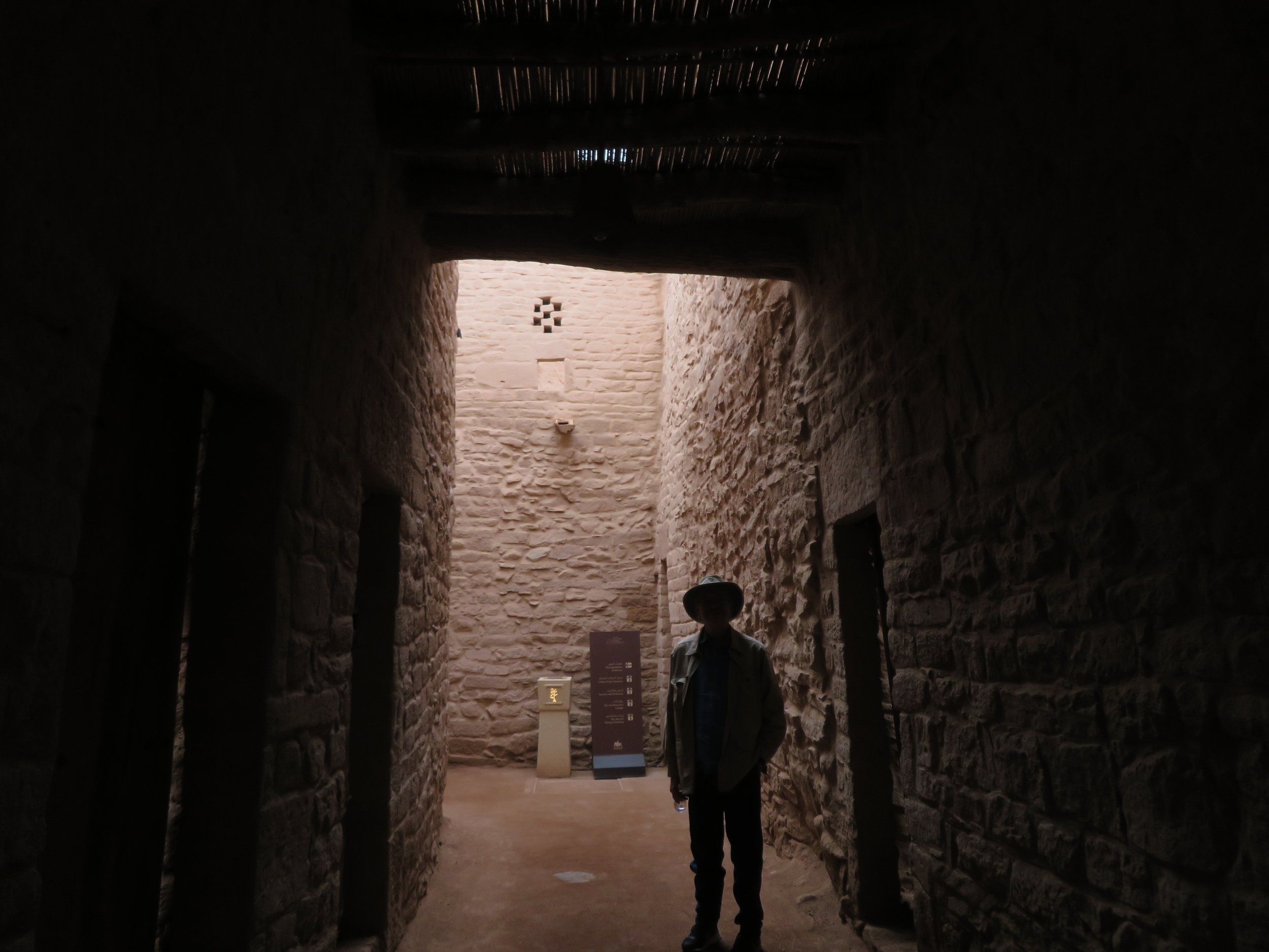 Silhouette in narrow Old Town street