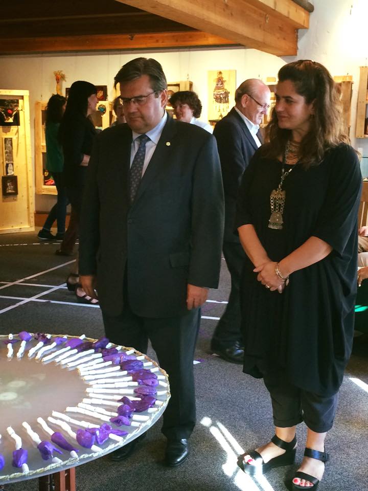 Carolina and Montreal Mayor Denis Coderre at the vernissage.