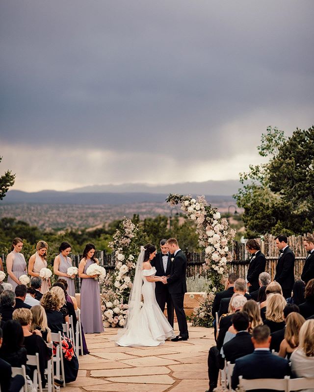 Santa Fe ceremony design by @emilyclarkeevents and @julianleaver
Couldn&rsquo;t believe how gracefully they handled the changing weather.