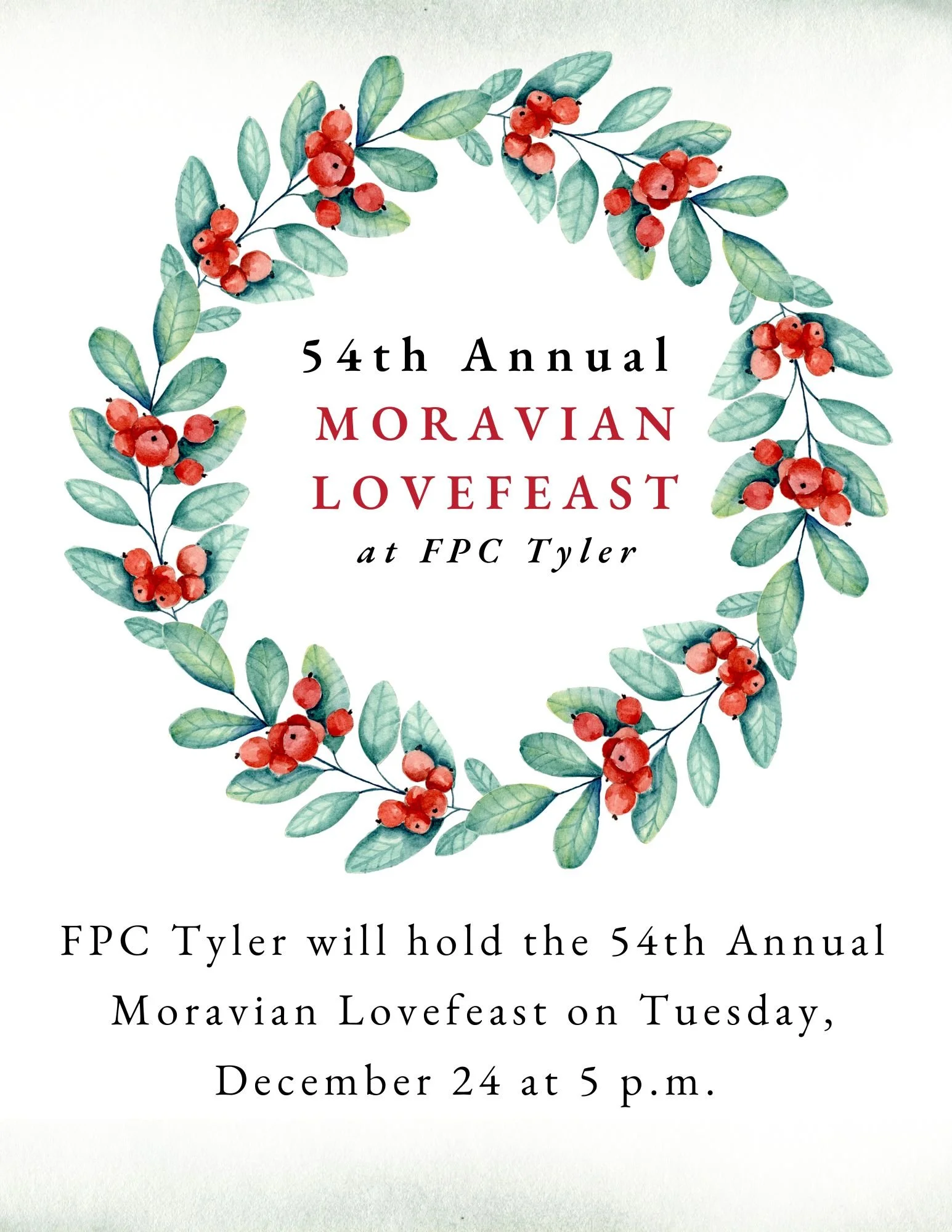 Christmas Feast Wreath Berries Dinner Menu .jpg