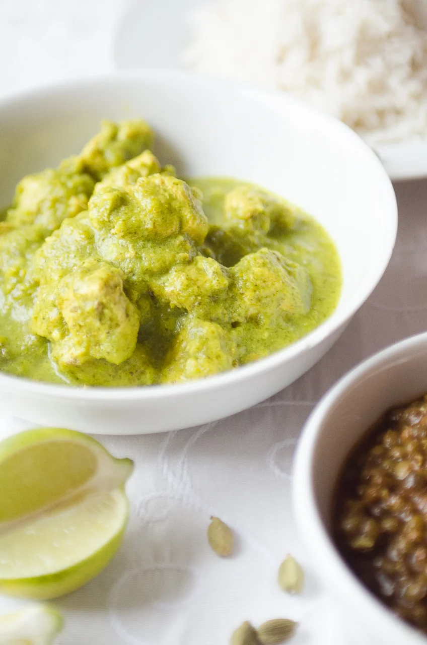 Chicken korma with apple, mint and cumin