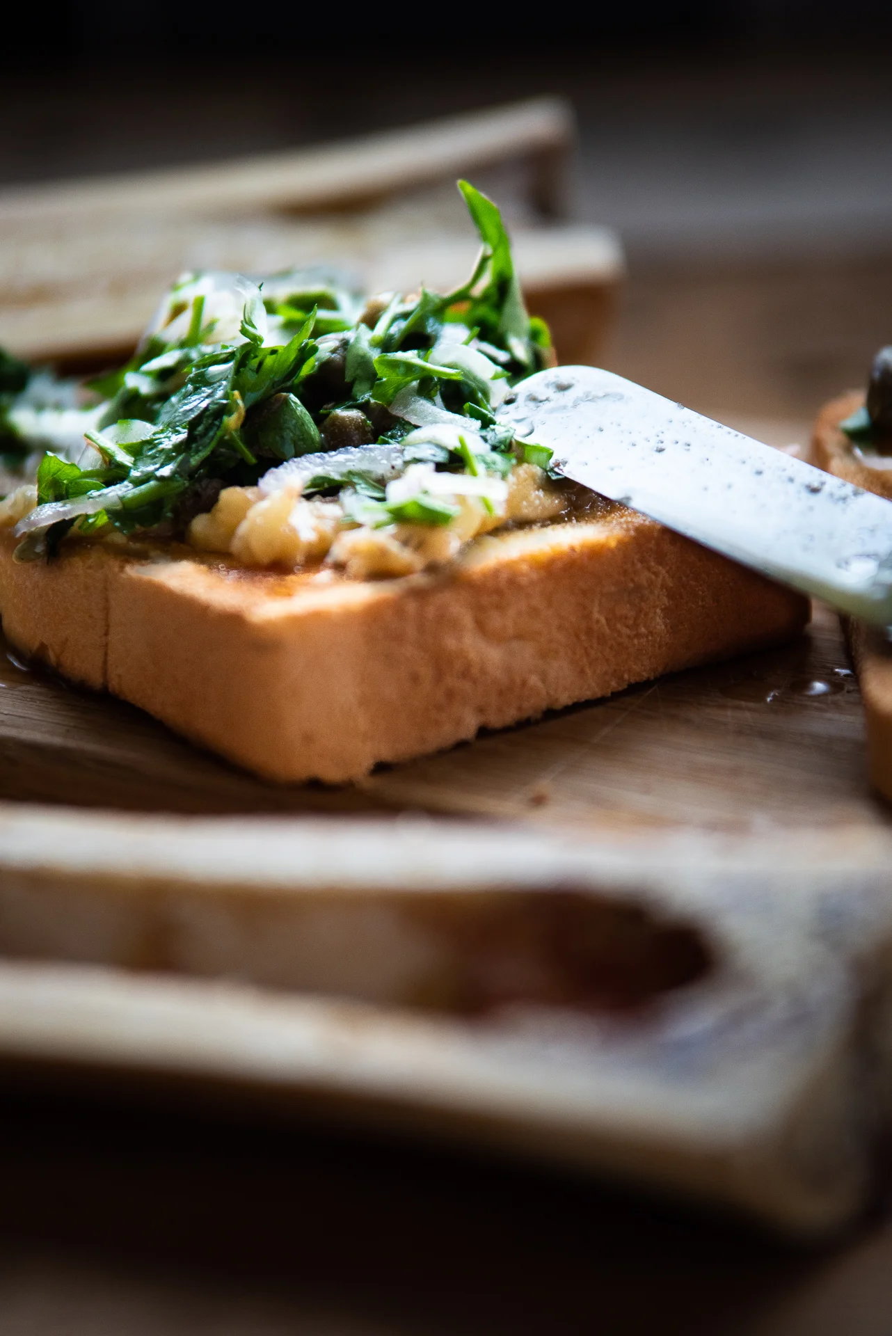 Roast Bone Marrow with Parsley Salad