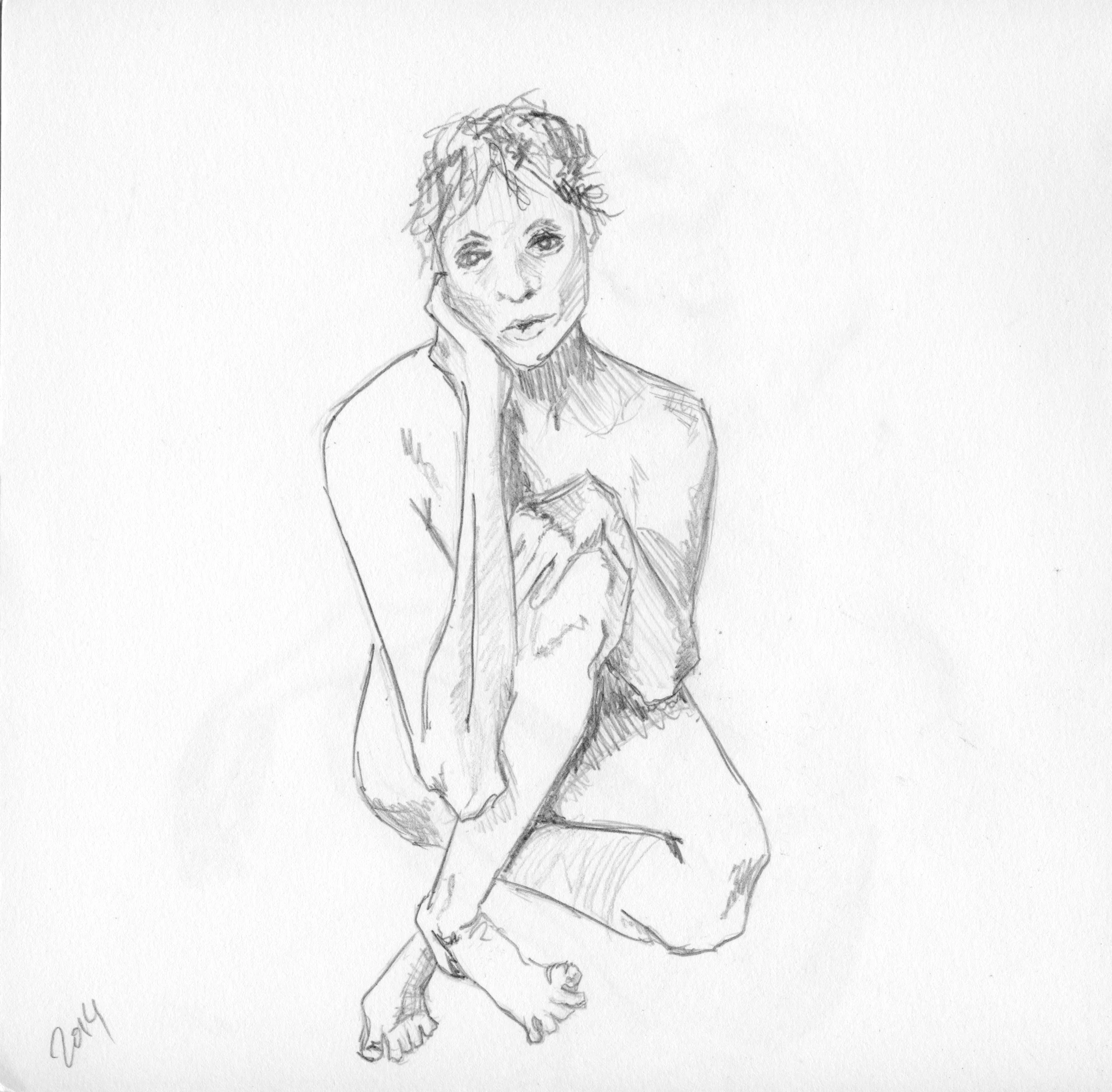 graphite, 7” x 7”, 2014.