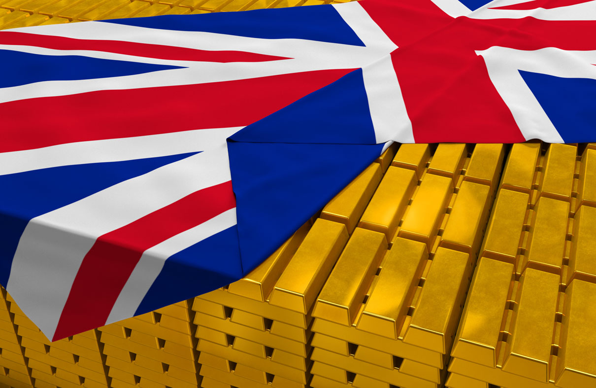 Photo of Gold bullion bars from the UK for Gold Refiners blog post on bullion country of origin. Credit: Sakramir/iStock.