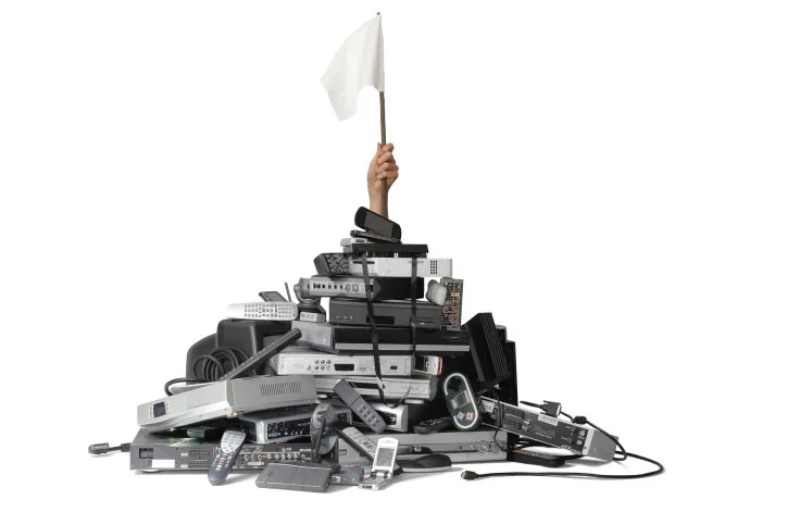 Photo of scrap remote control devices and electronics, which contain gold, silver, and platinum which Gold Refiners, part of Specialty Metals Smelters and refiners, can help you recycle profitably.
