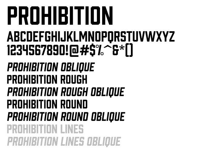 Image of Prohibition Font