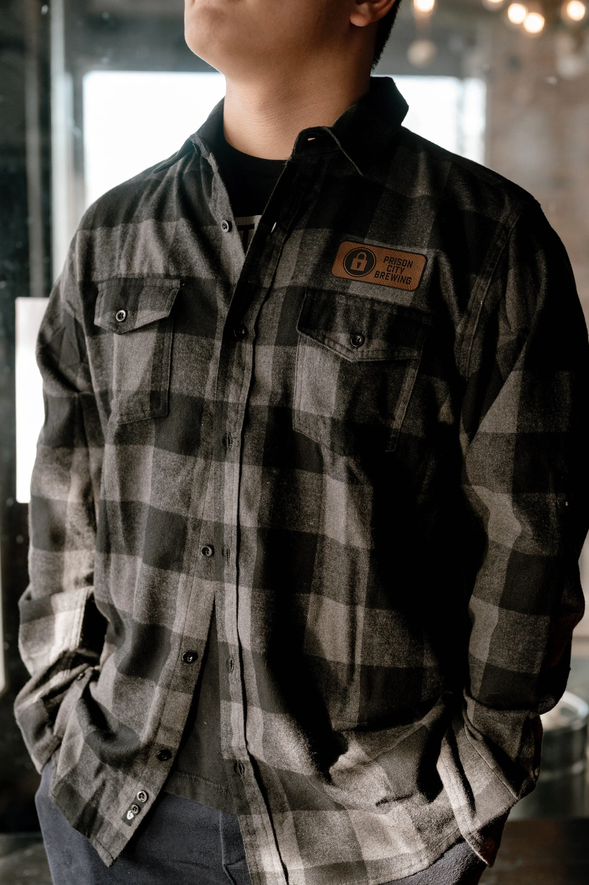 Charcoal and Black Flannel Shirt
